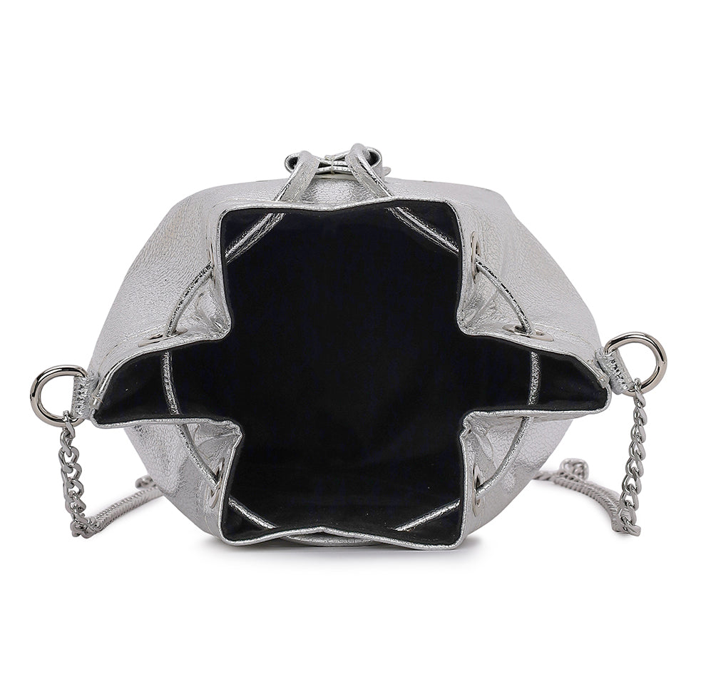 Evaara Bucket Bag - Silver Mirage