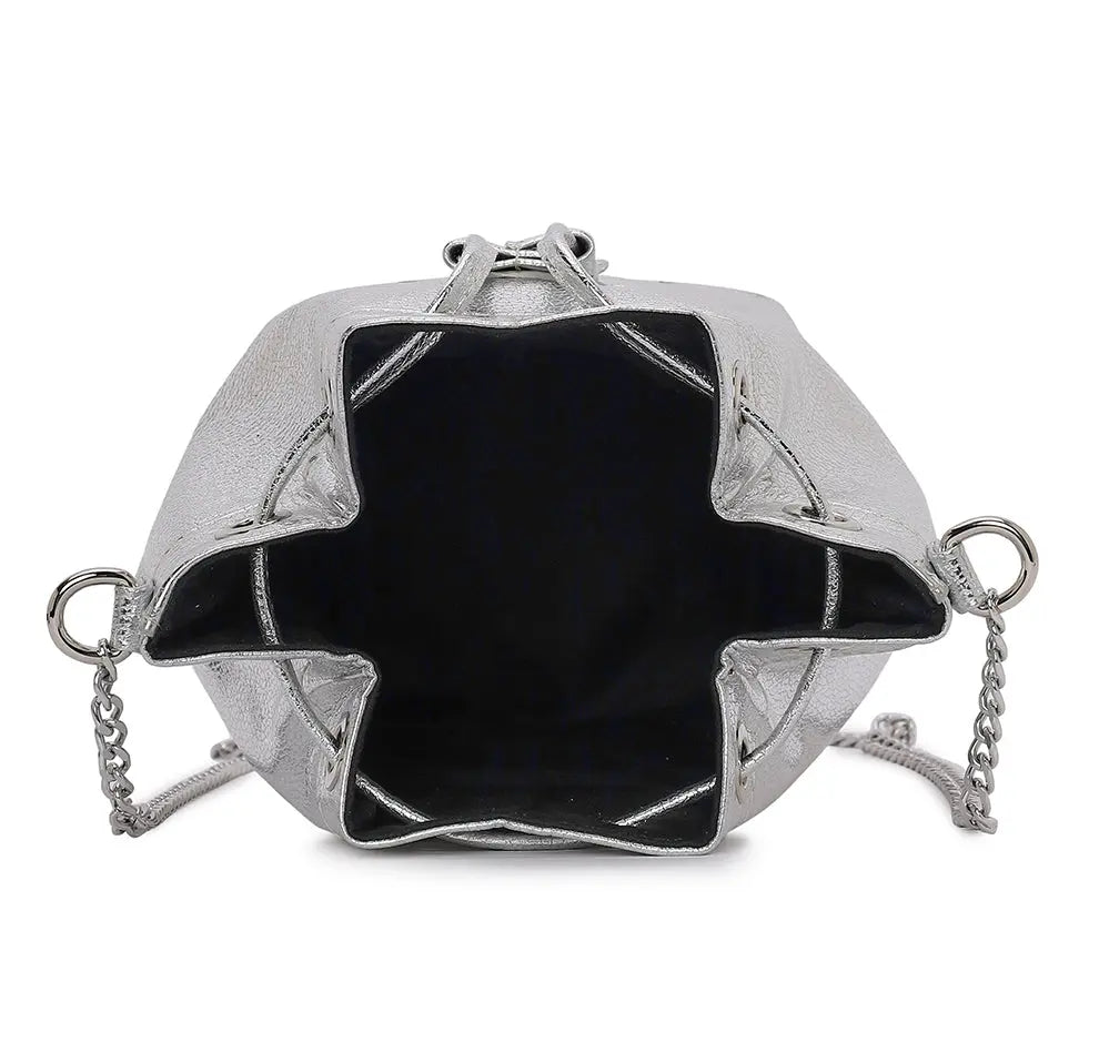 Evaara Bucket Bag - Silver Mirage YuvaStree