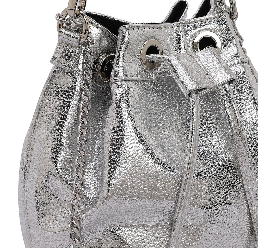 Evaara Bucket Bag - Silver Mirage