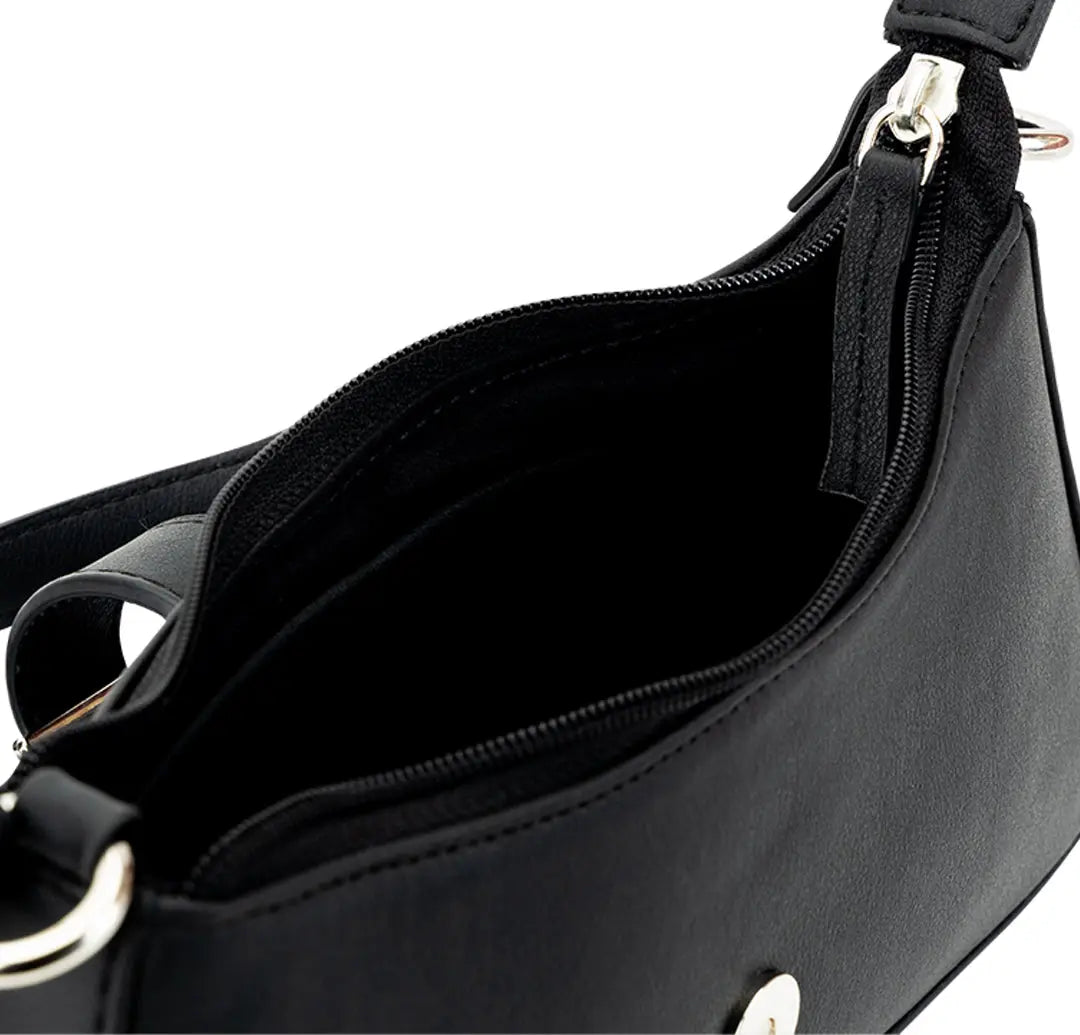 Sleek Baguette Bag - Black YuvaStree