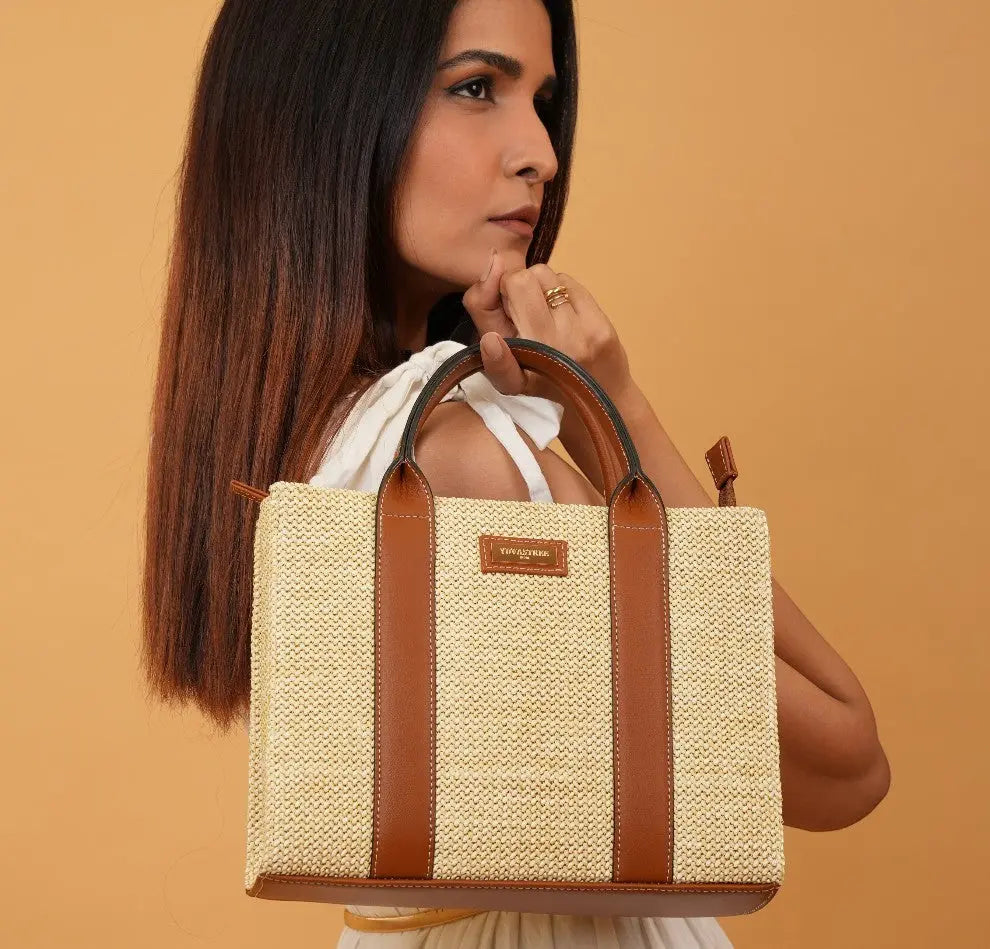 Ellora Mini Tote - Beige YuvaStree