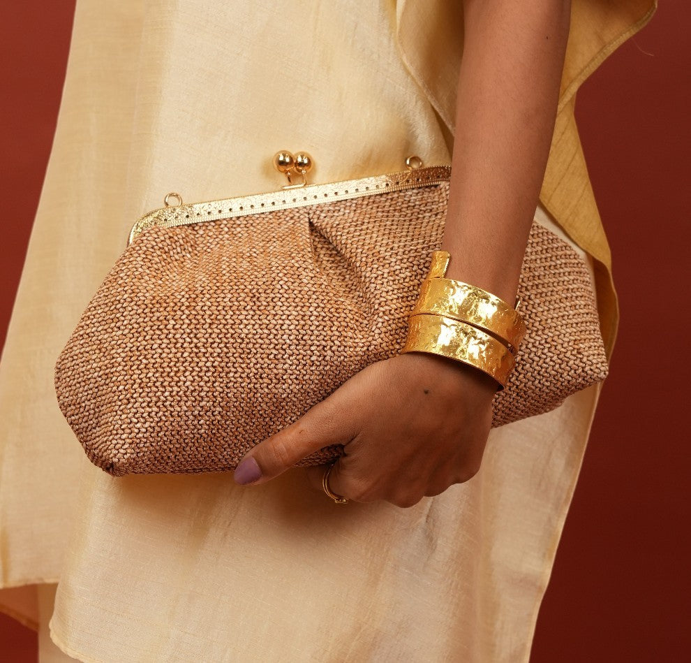 Aria Clutch - Tan