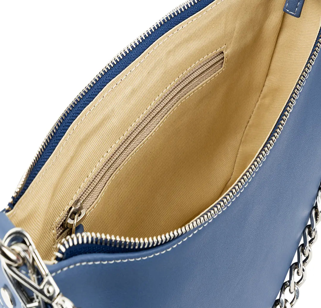 Eloise Half Moon Bag - Spanish Blue YuvaStree