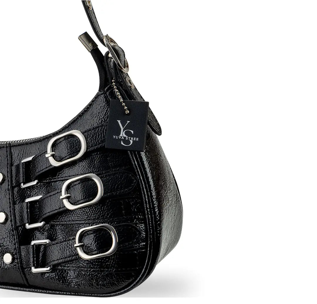 Velora Hobo Bag - Black YuvaStree