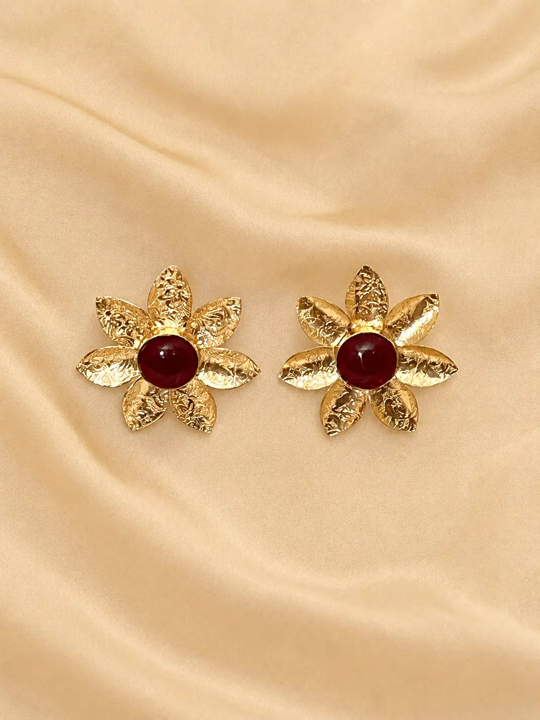 Crimson Bloom Studs YuvaStree