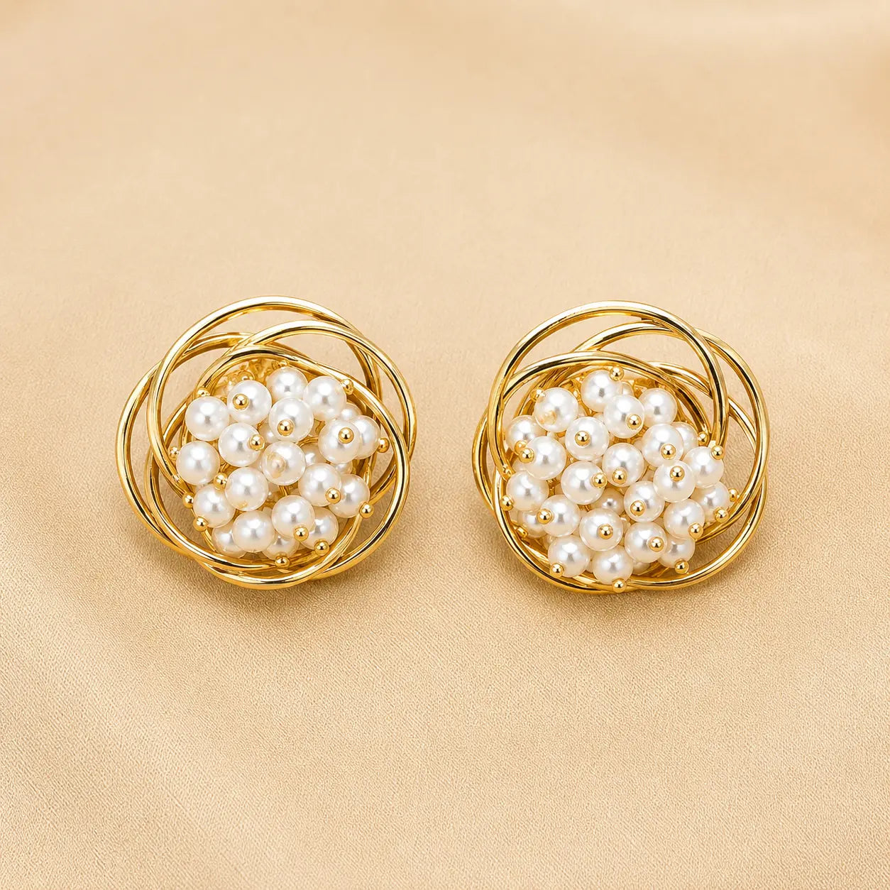 Pearl Cage Studs YuvaStree