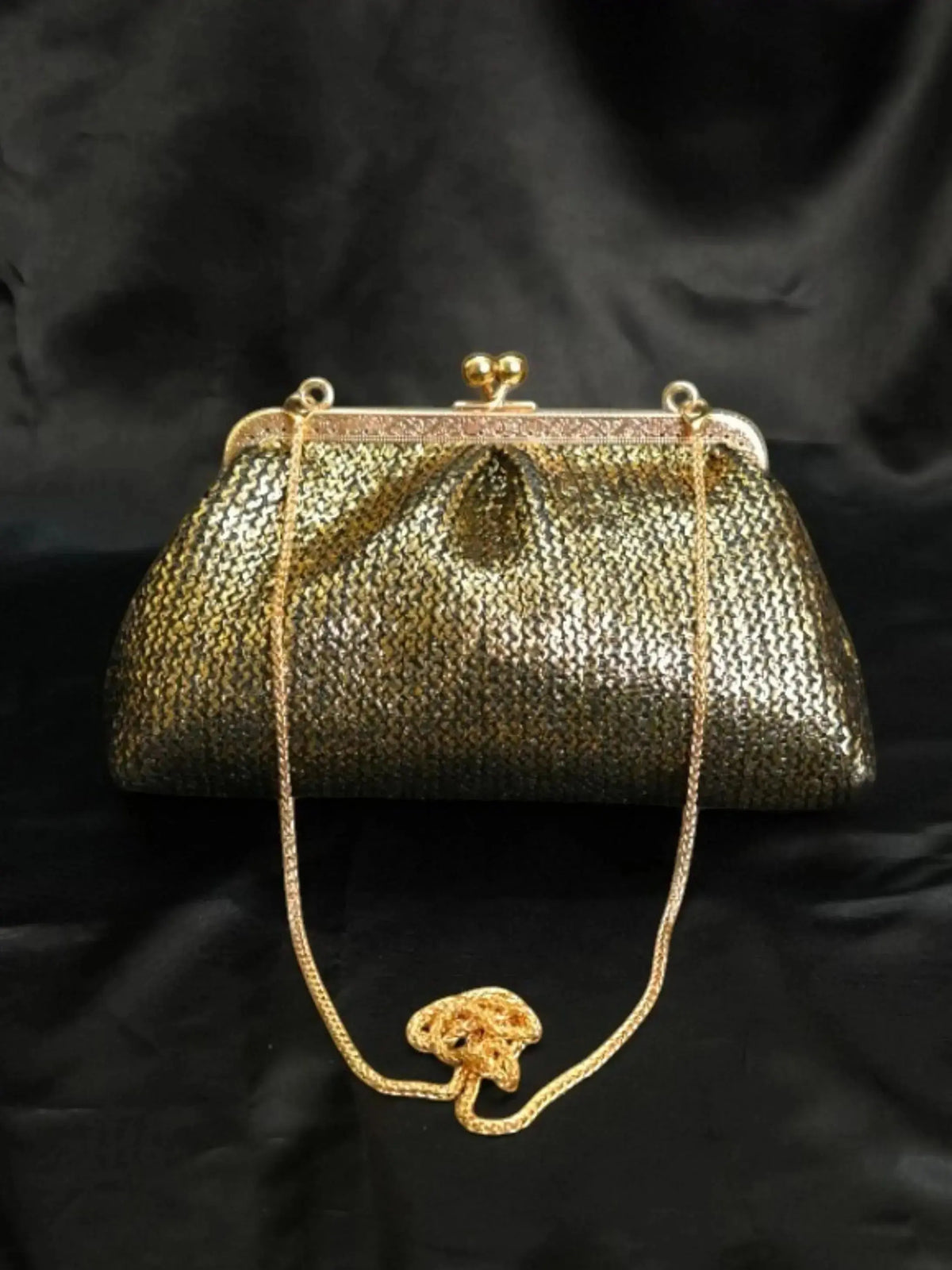 The Golden Pair - Aria Clutch Antique Rose & Midnight Gold Gift Set of 2 YuvaStree