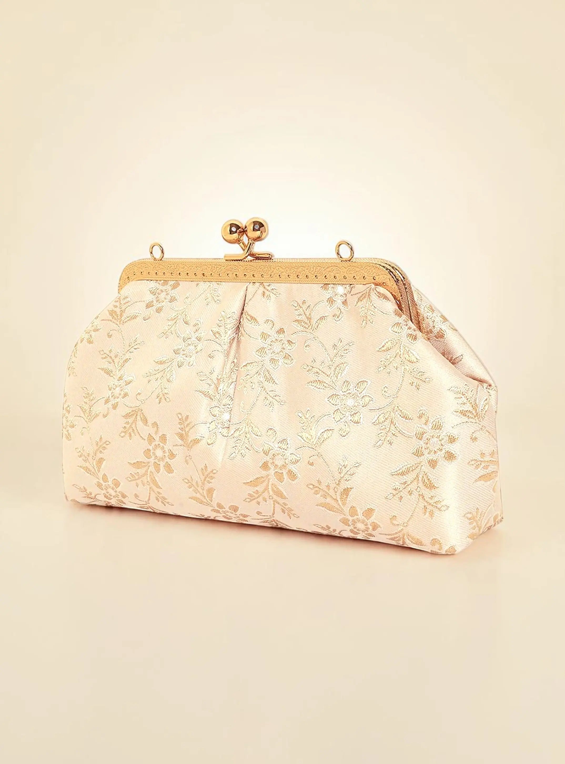 Aria Clutch - Off-White Gold YuvaStree