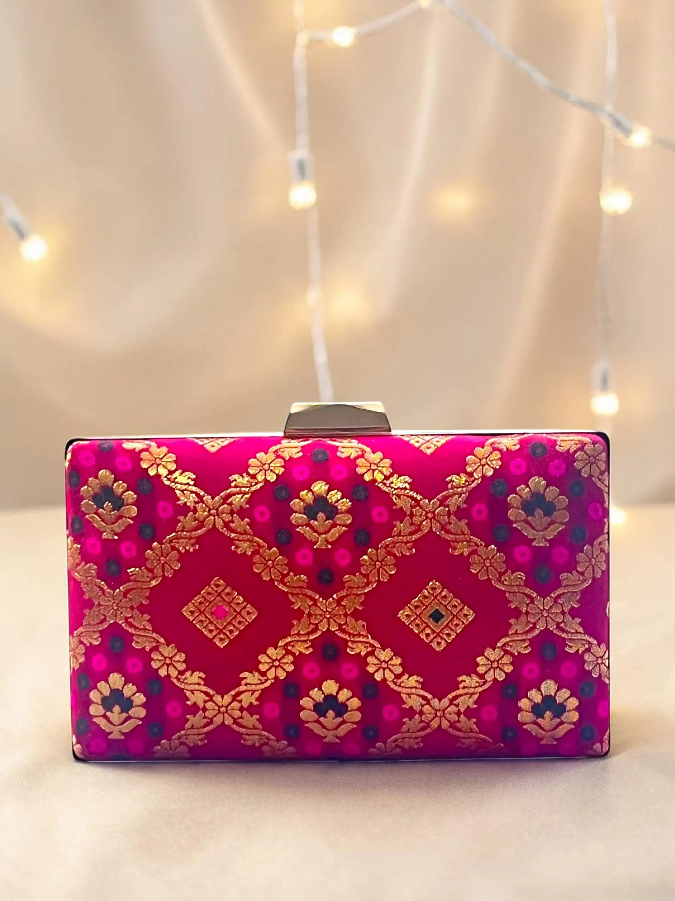Annie Box Clutch - Red YuvaStree