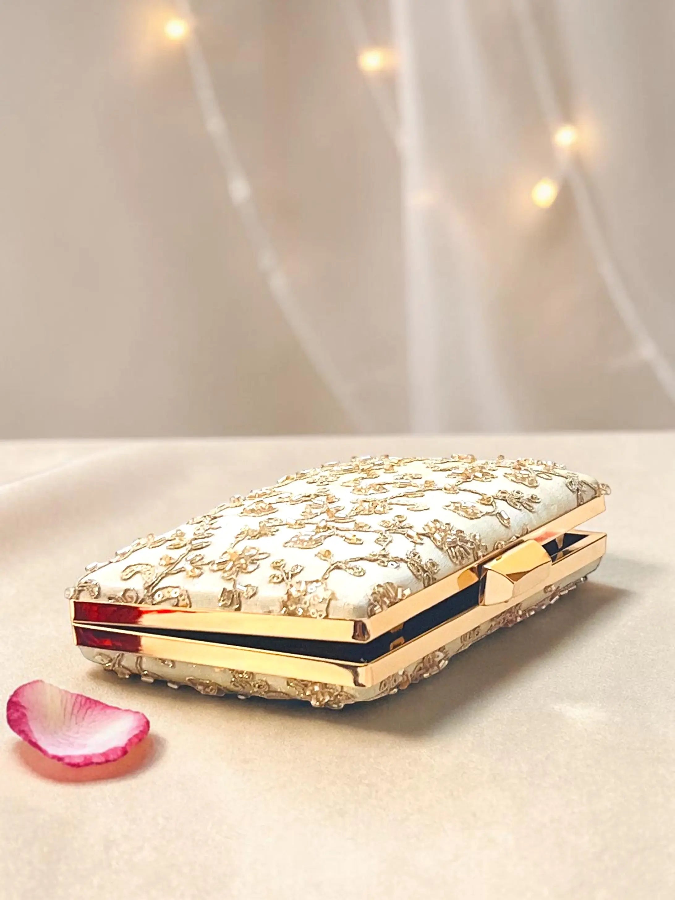 Annie Box Clutch - Gold YuvaStree