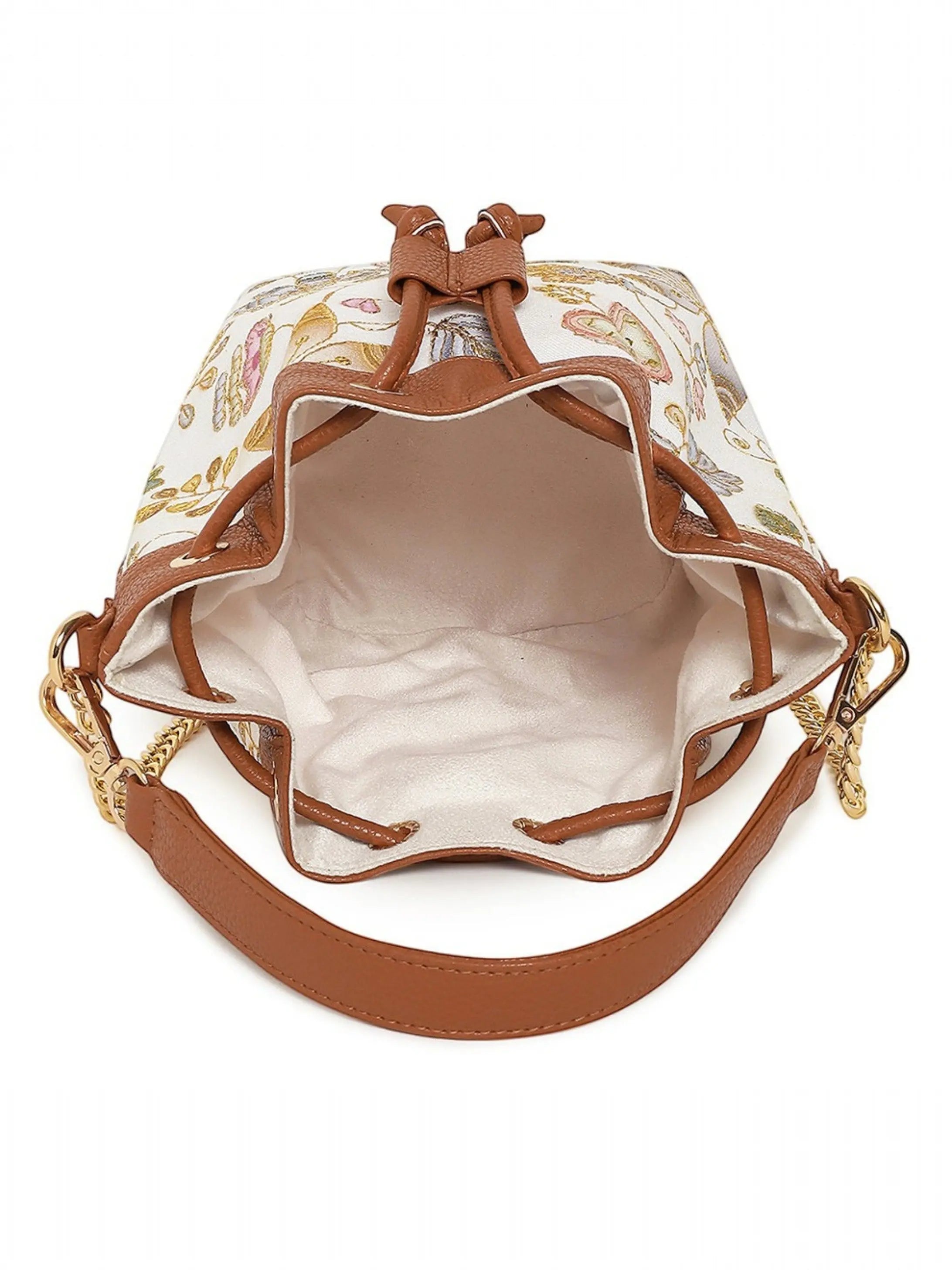 Evaara Bucket Bag - Caramel Ivory YuvaStree