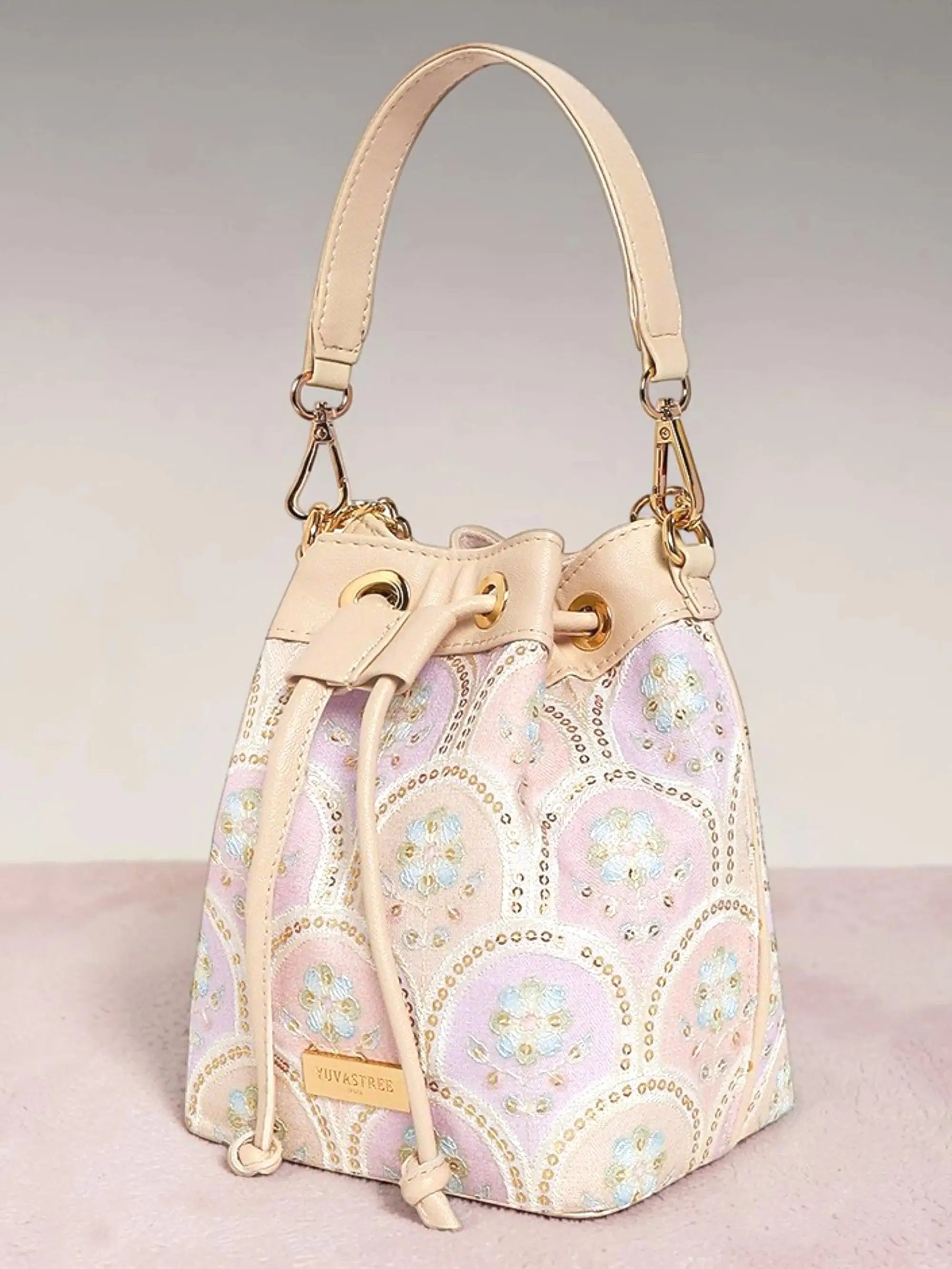 Evaara Bucket Bag - Pearl Blush YuvaStree