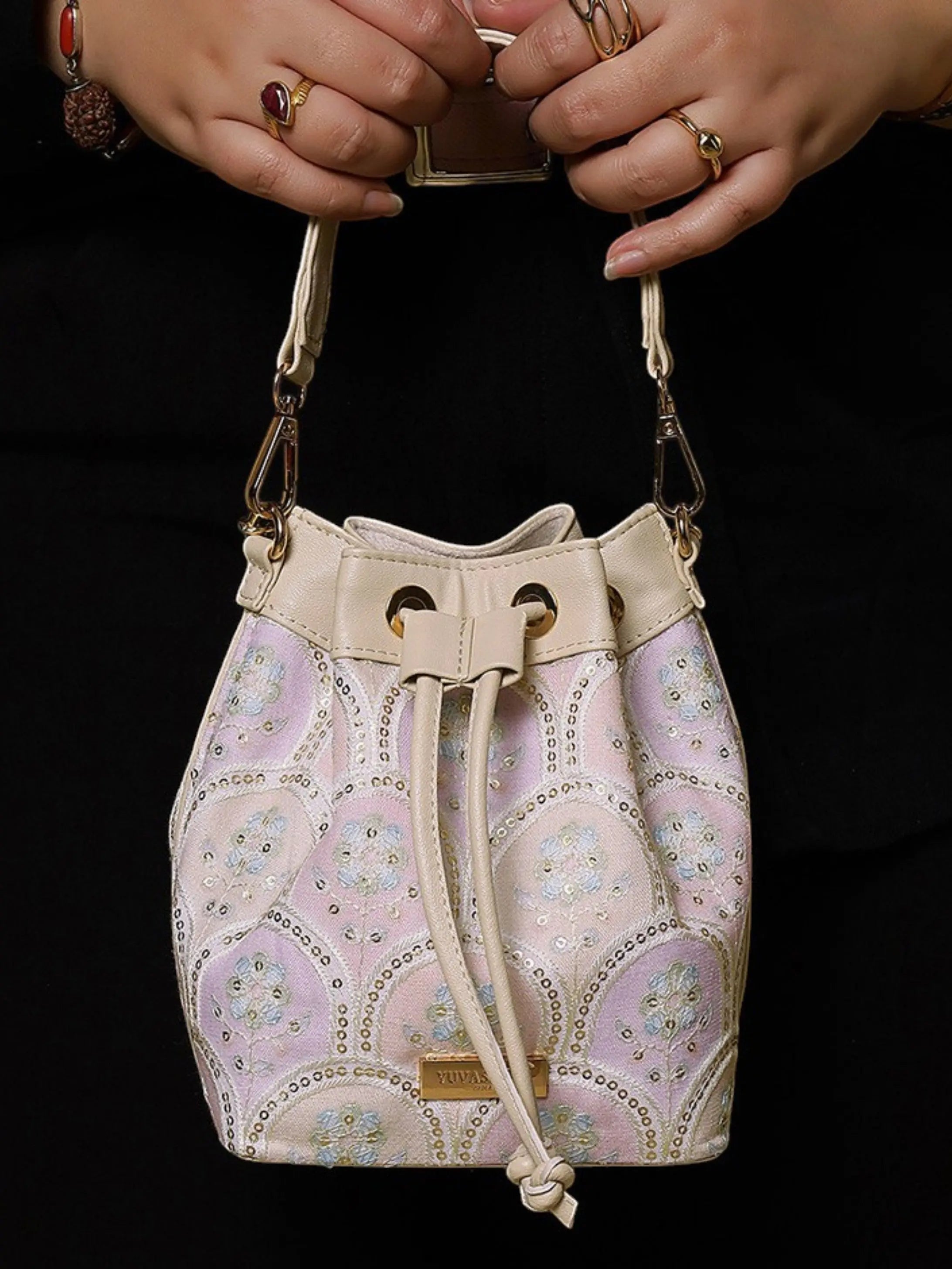 Evaara Bucket Bag - Pearl Blush YuvaStree