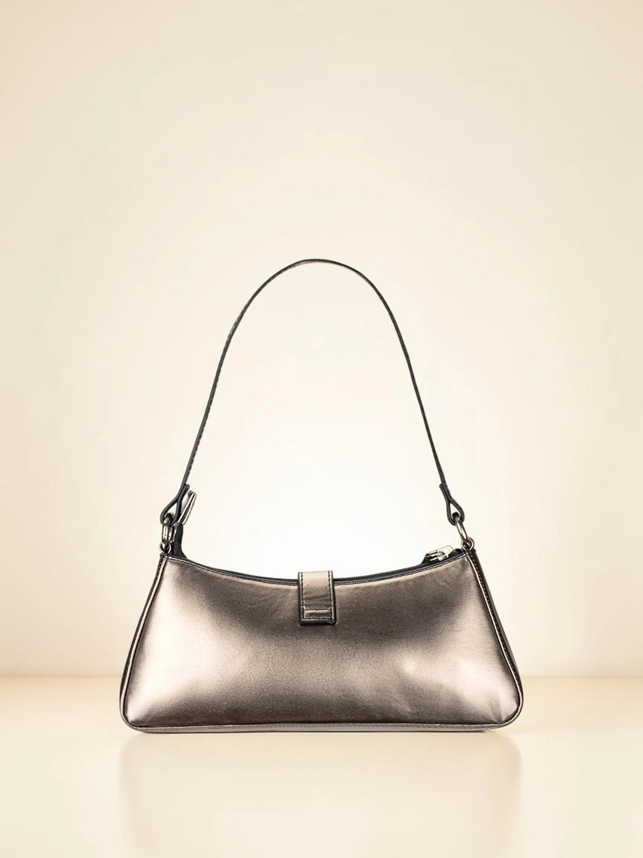 Sleek Baguette Bag - Gunmetal YuvaStree