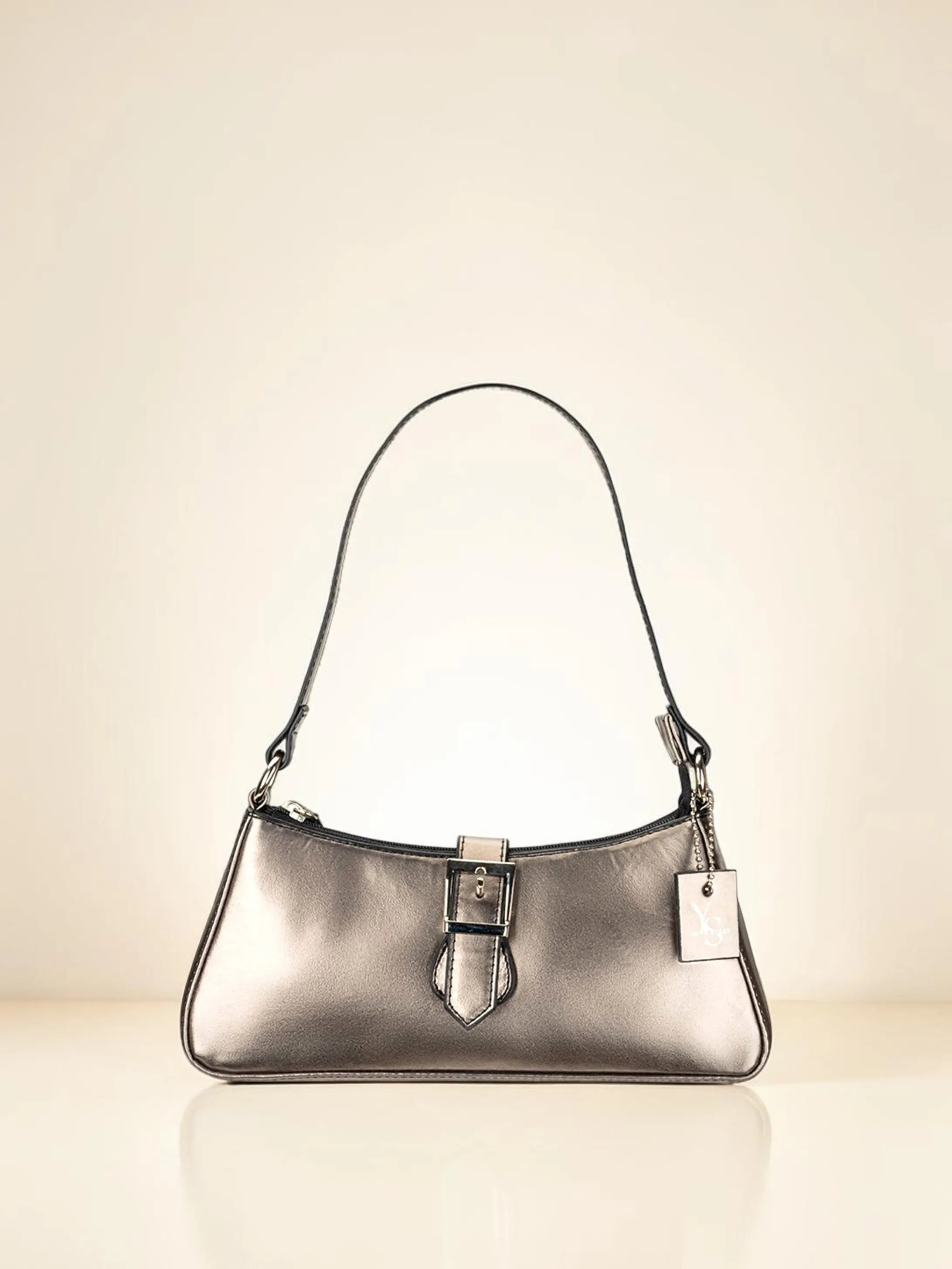 Sleek Baguette Bag - Gunmetal YuvaStree