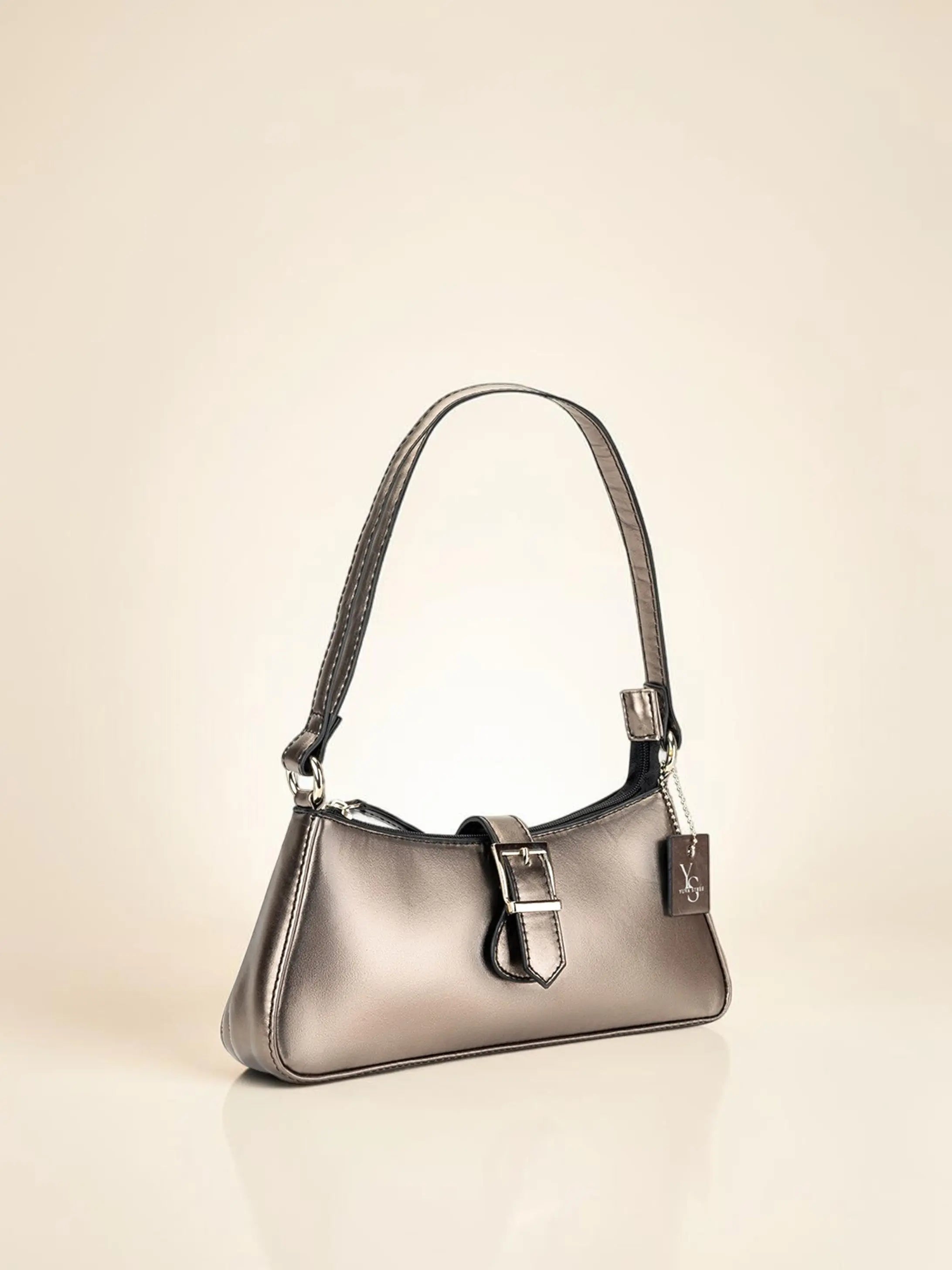 Sleek Baguette Bag - Gunmetal YuvaStree