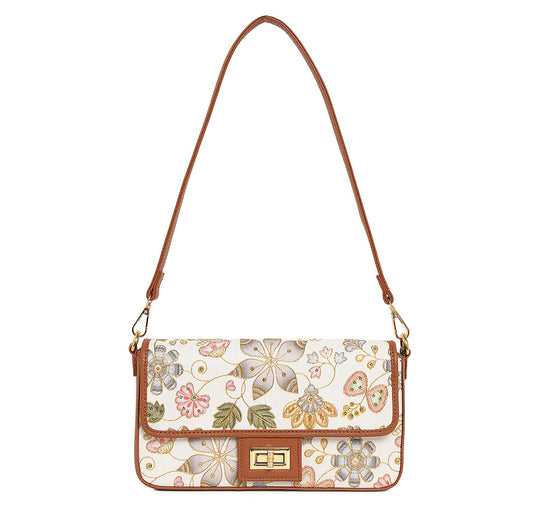 Alira Shoulder Bag - Caramel Ivory