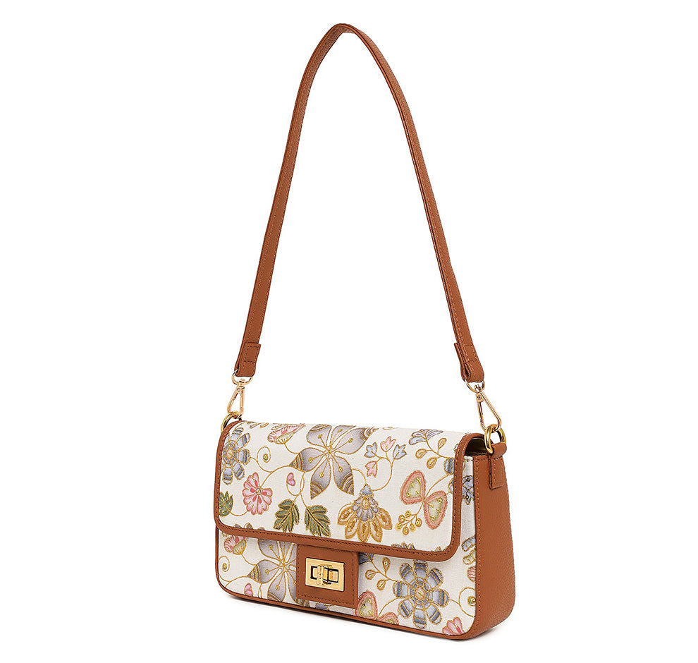 Alira Shoulder Bag - Caramel Ivory