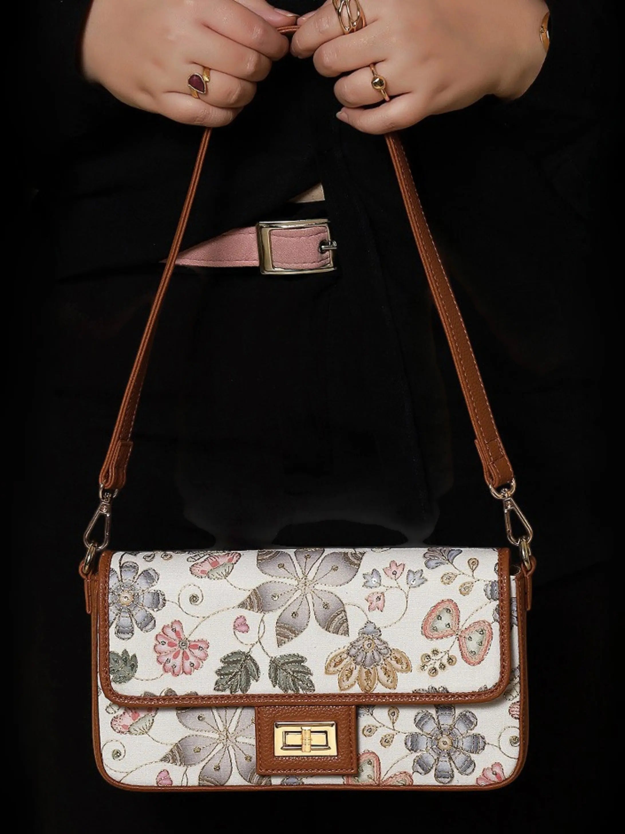 Alira Shoulder Bag - Caramel Ivory YuvaStree