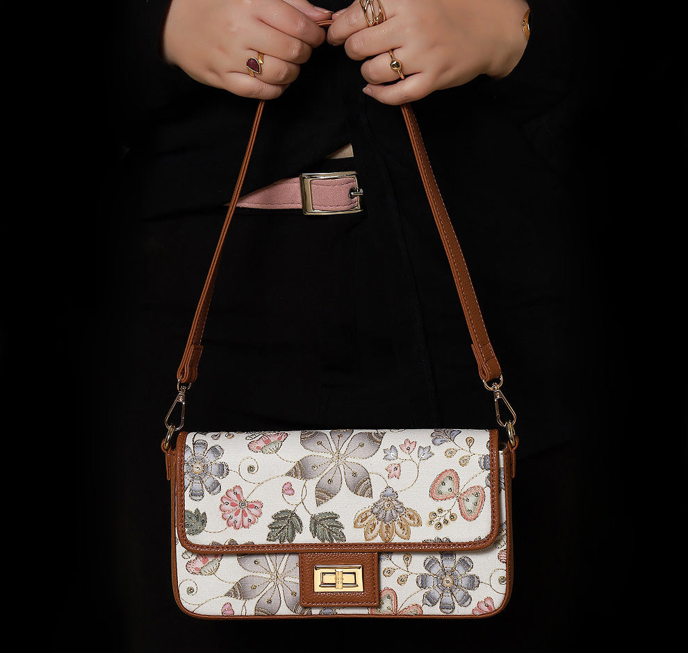 Alira Shoulder Bag - Caramel Ivory