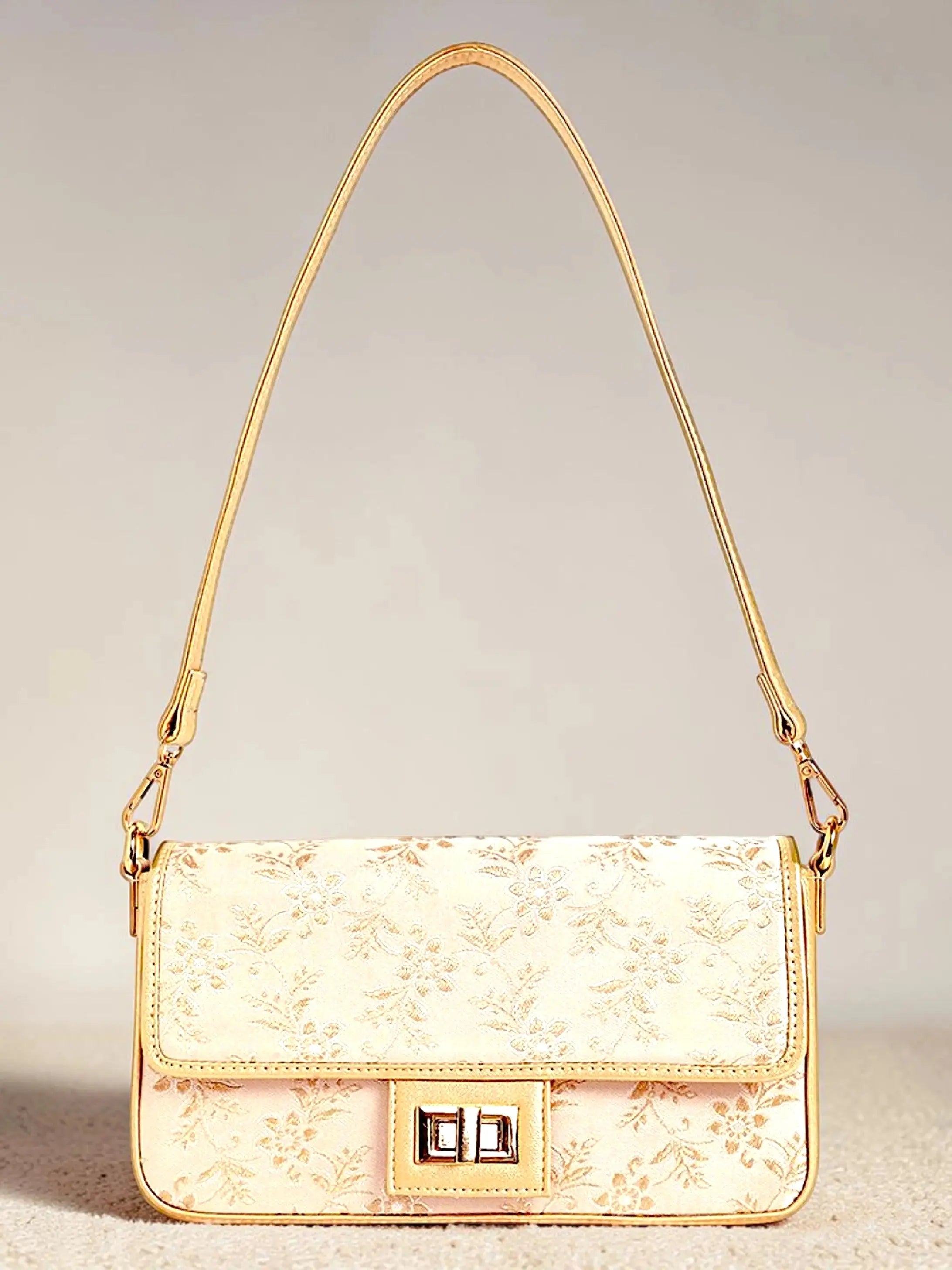 Alira Shoulder Bag - Off White Gold YuvaStree