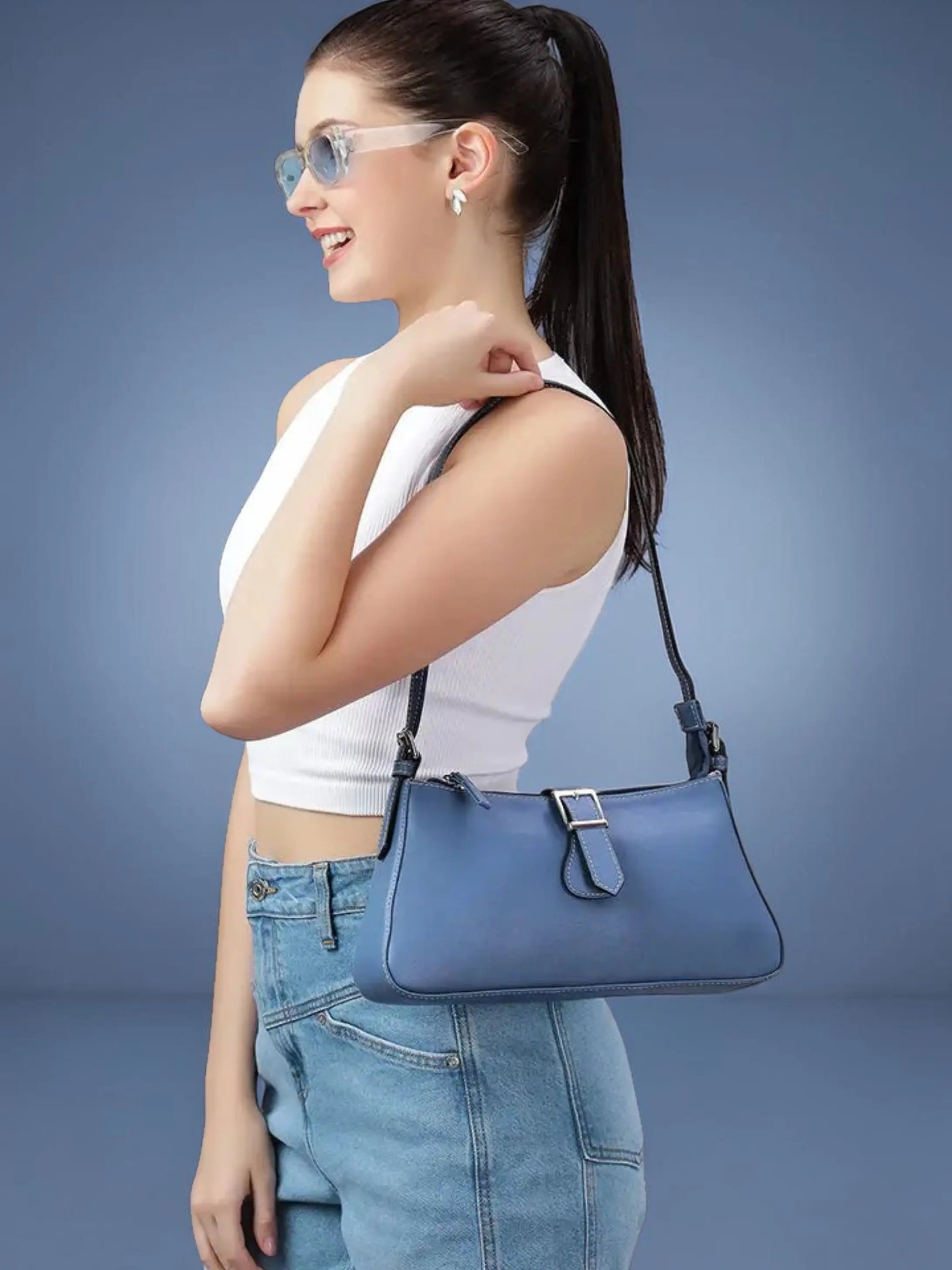 Sleek Baguette Large - Spanish Blue YuvaStree