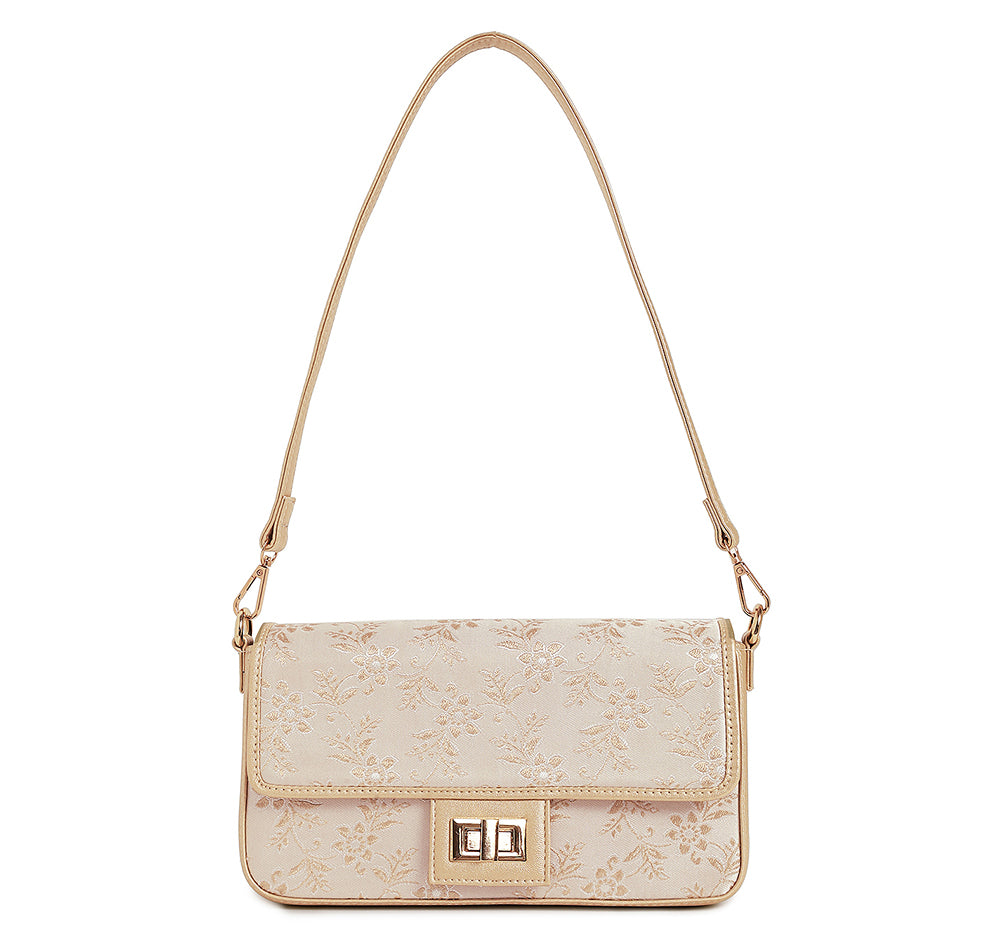 Alira Shoulder Bag - Off White Gold