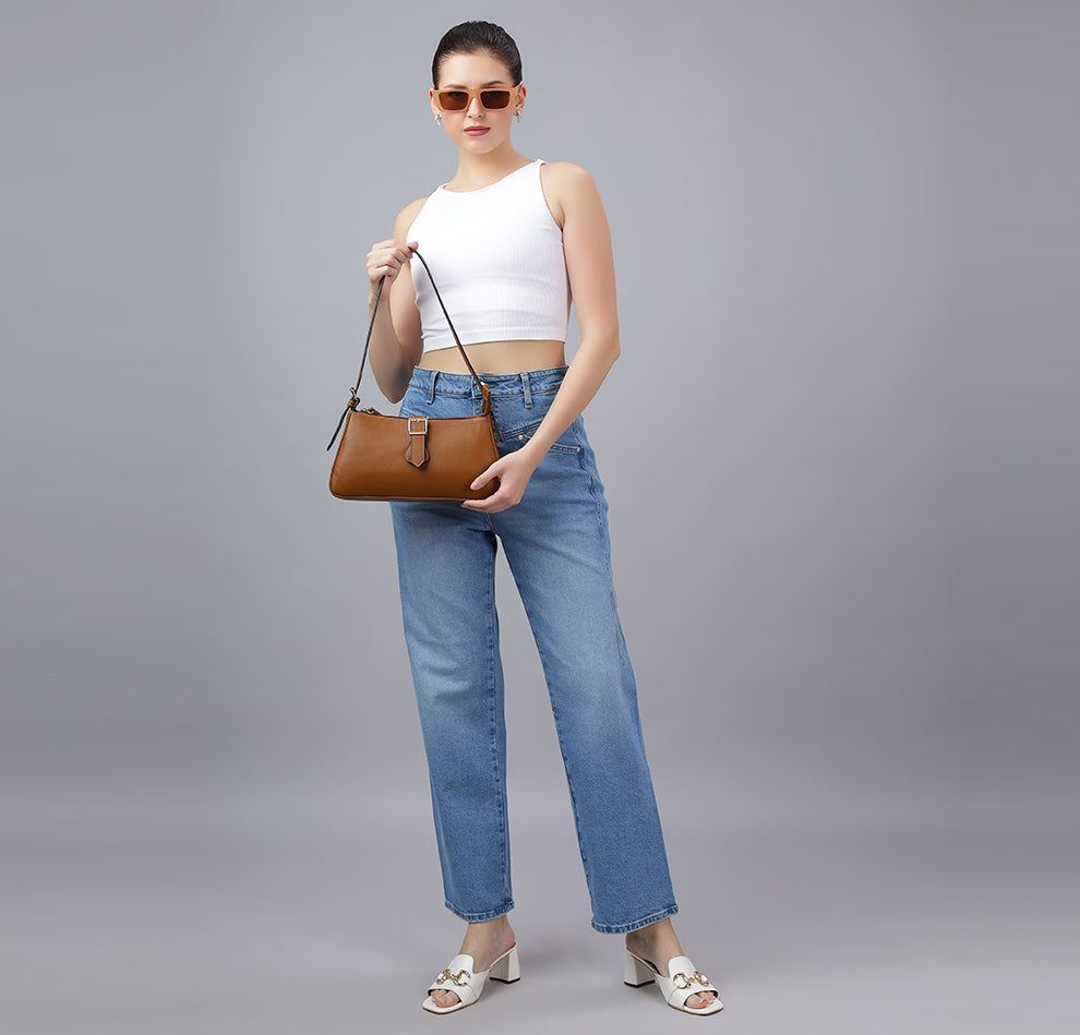 Sleek Baguette Large - Tan