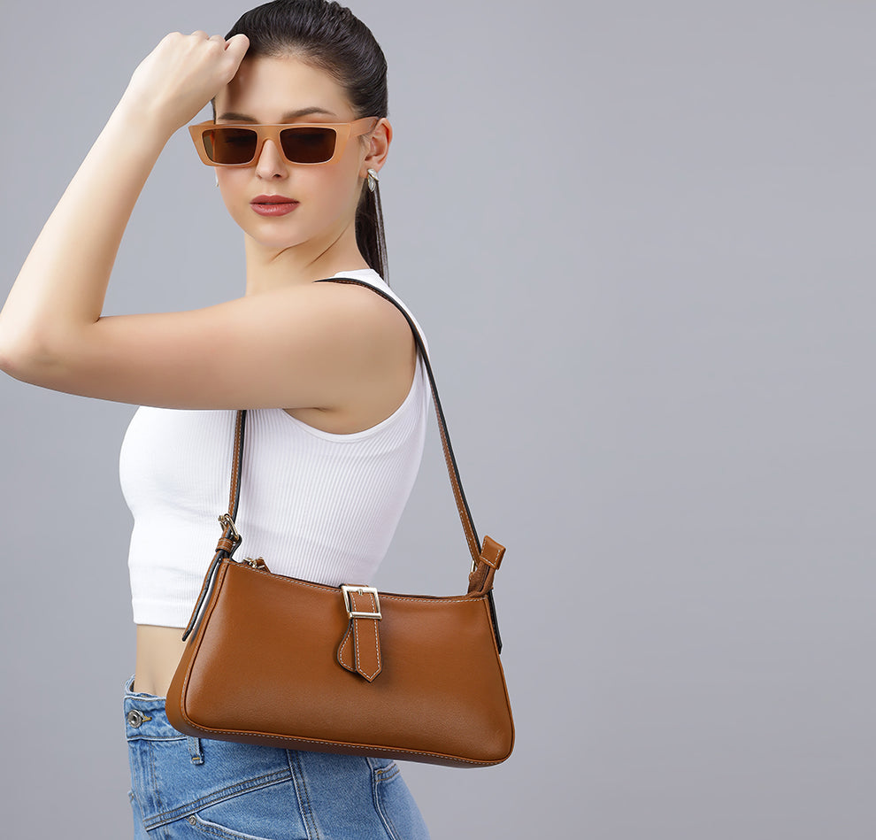Sleek Baguette Large - Tan