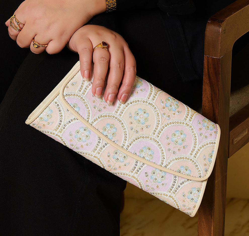 Elisa wallet sling - Pearl Blush