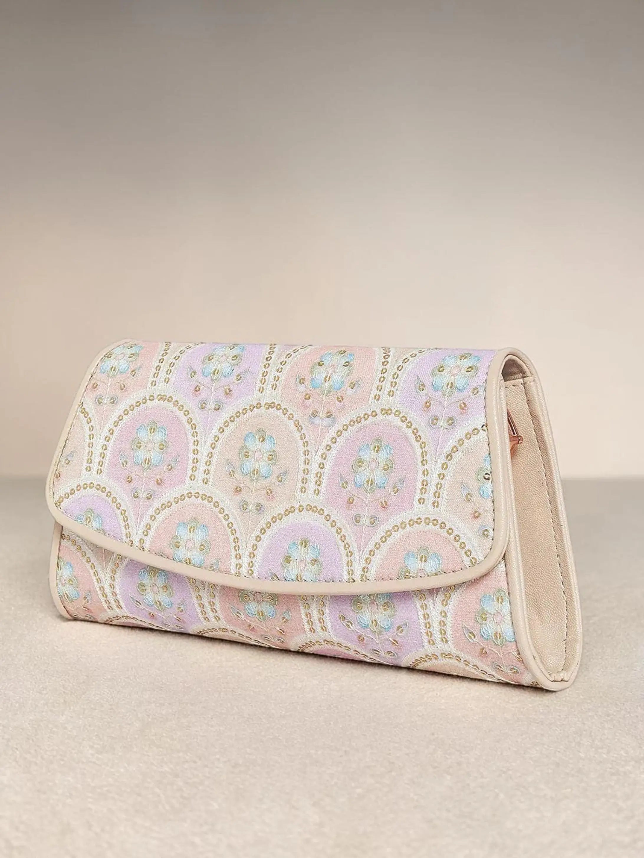 Elisa wallet sling - Pearl Blush YuvaStree