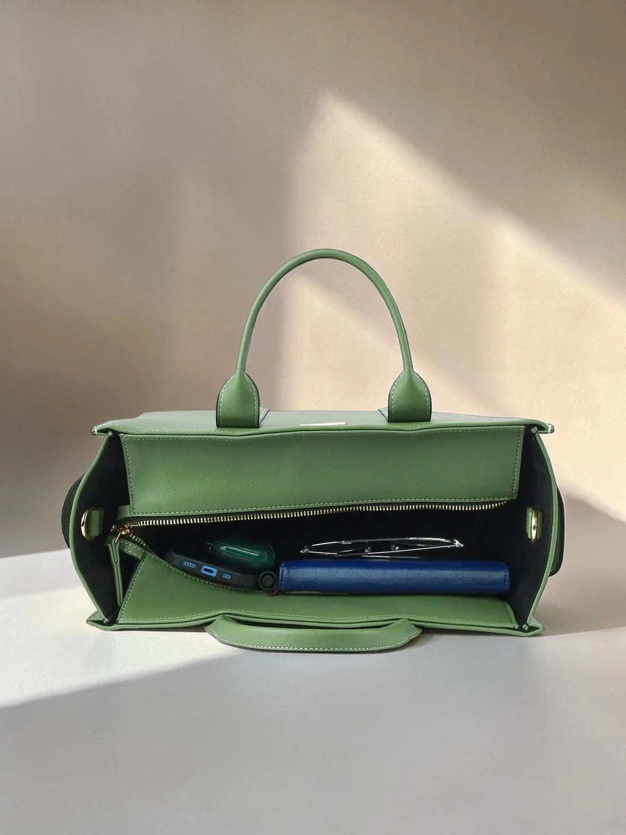Elan Box Tote Bag - Matcha YuvaStree