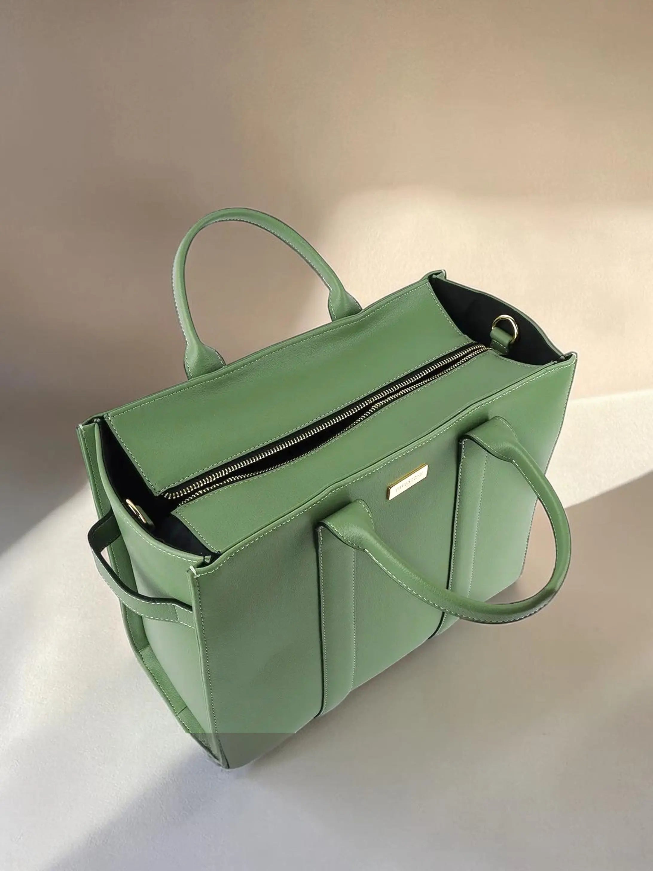 Elan Box Tote Bag - Matcha YuvaStree