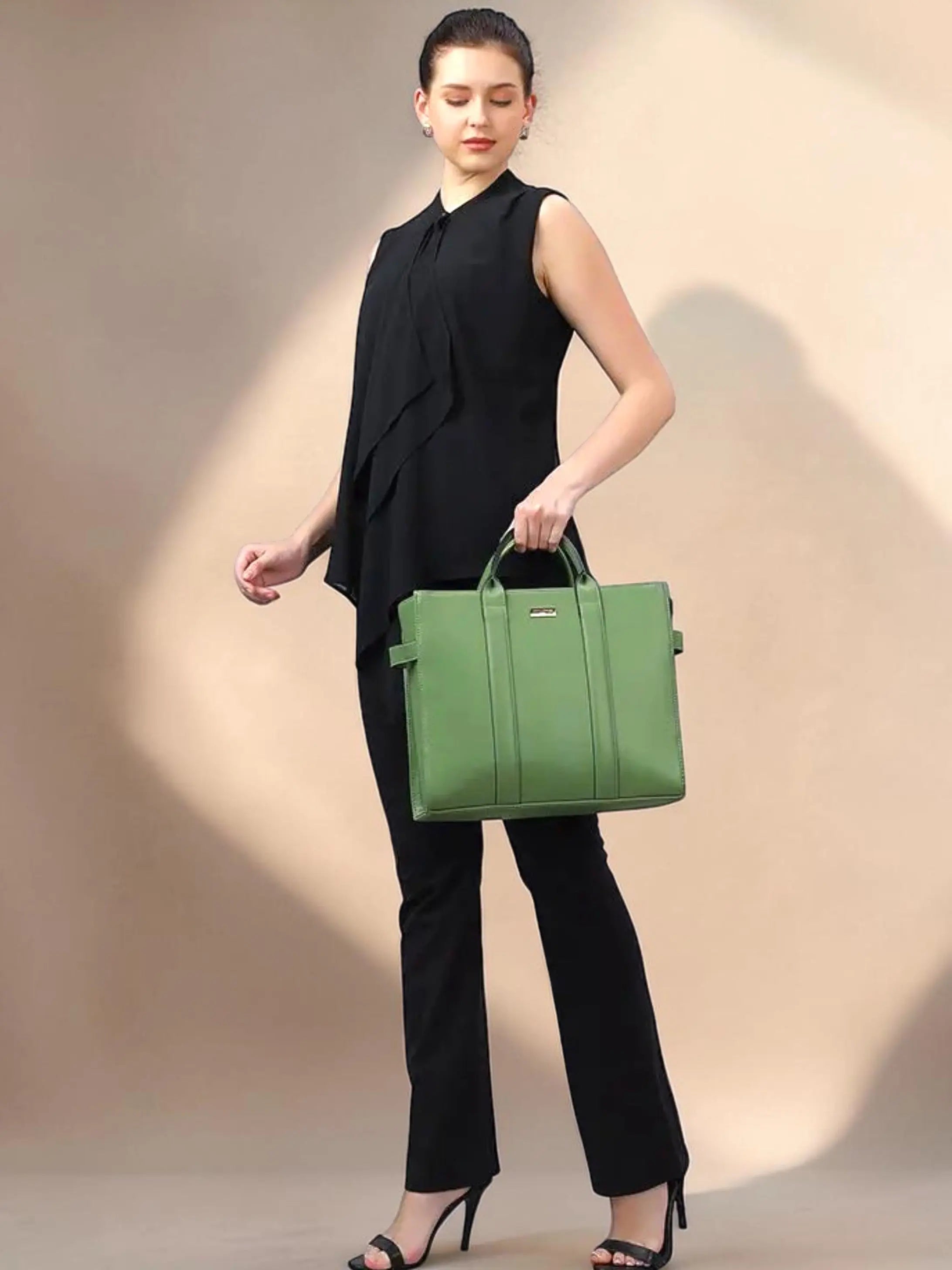 Elan Box Tote Bag - Matcha YuvaStree