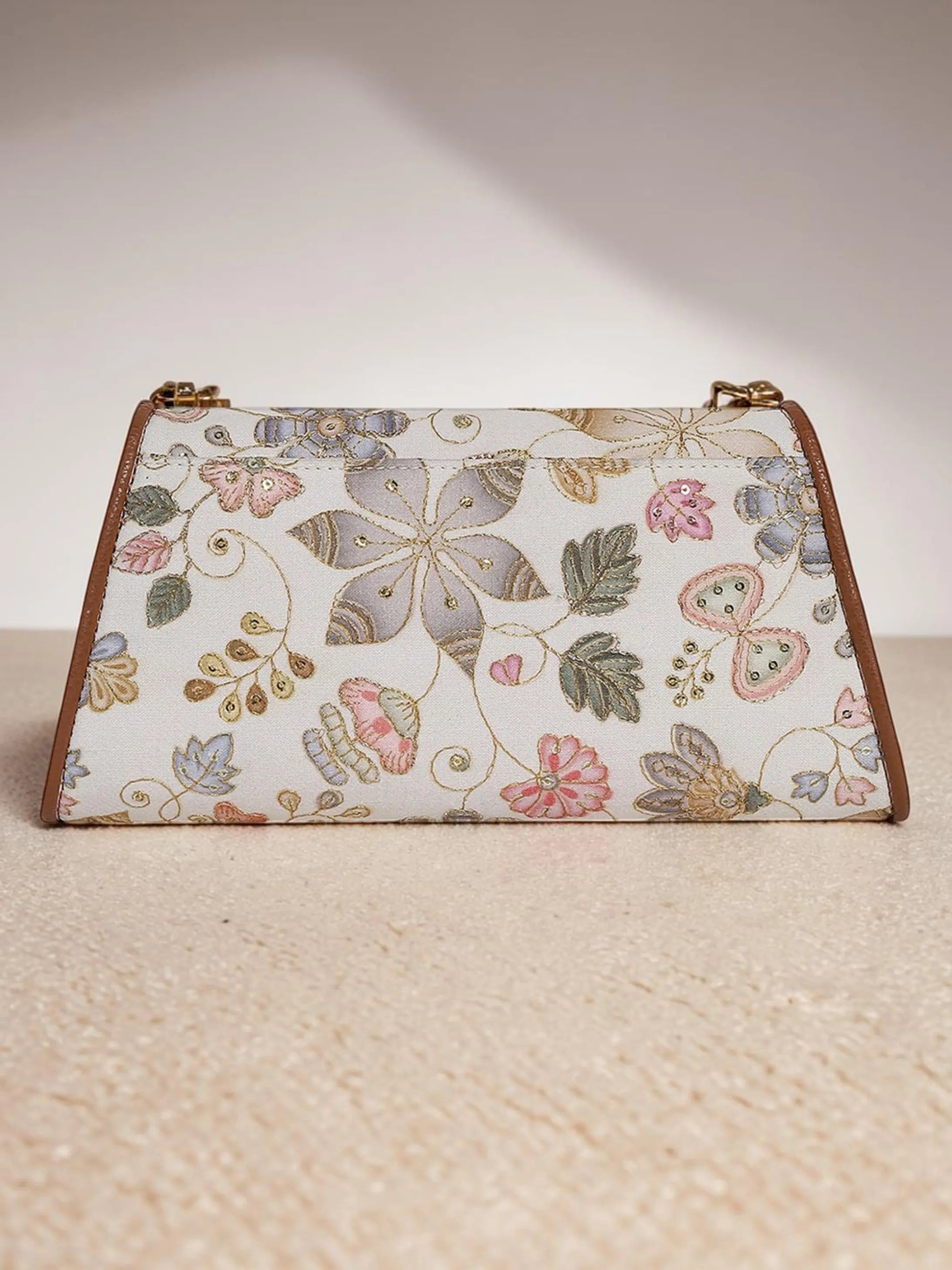 Elisa wallet sling - Caramel Ivory YuvaStree