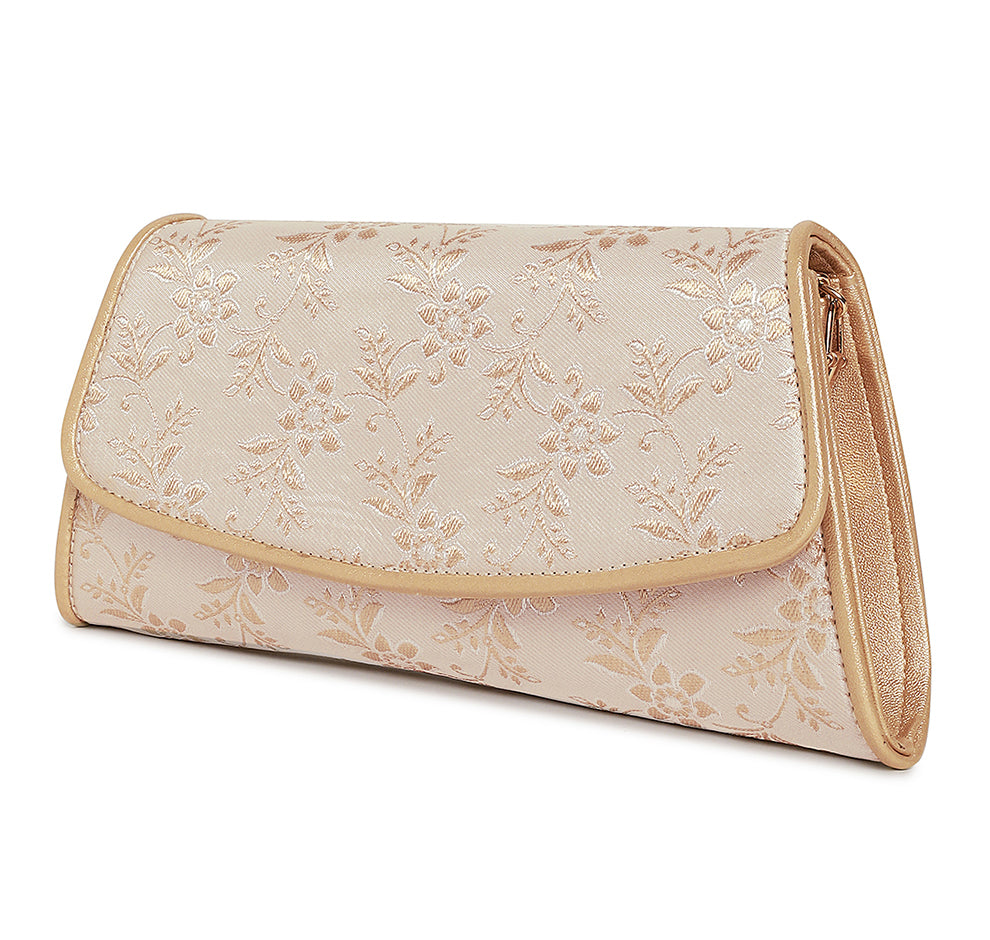 Elisa wallet sling - Off White Gold