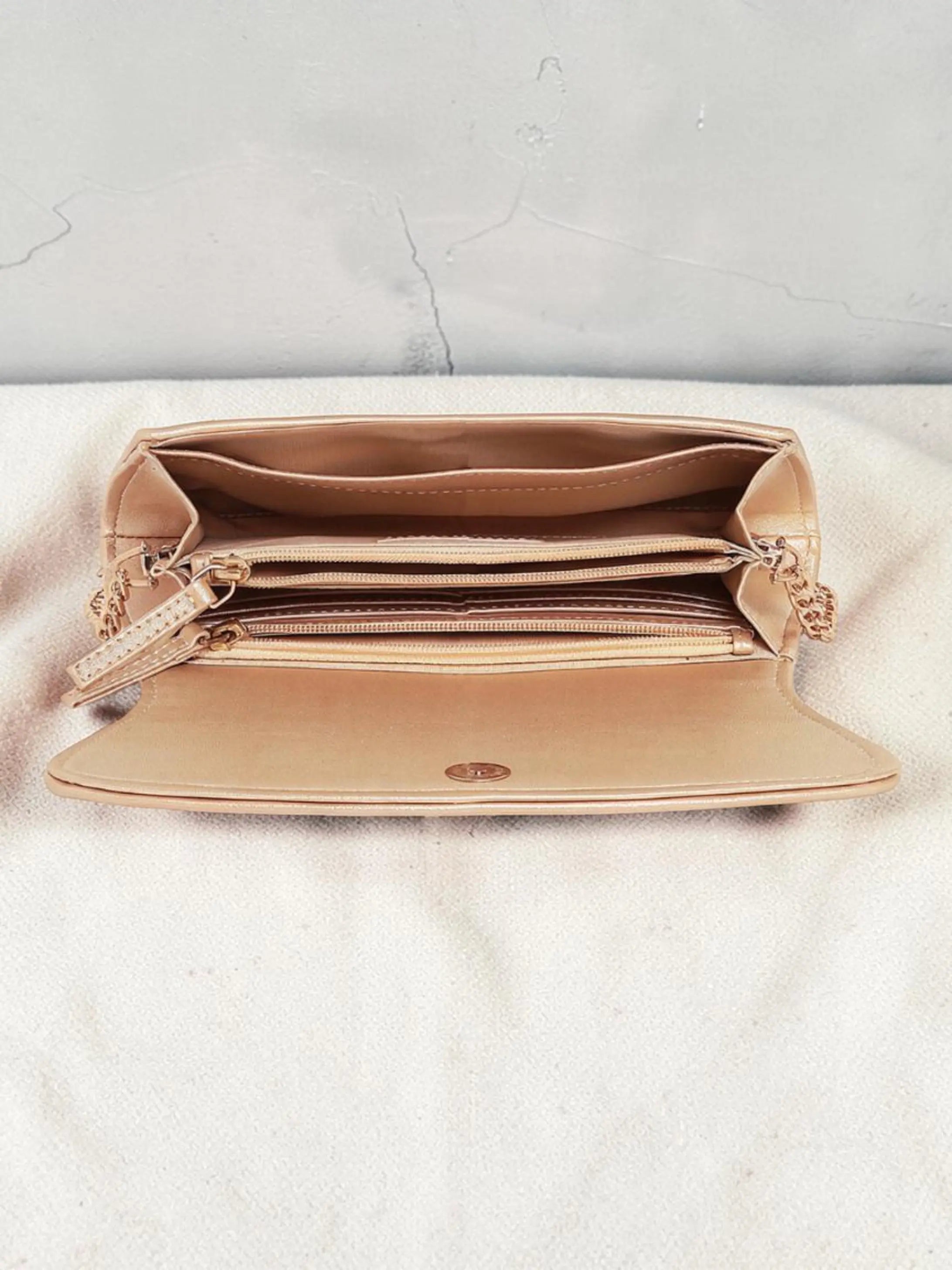Elisa wallet sling - Off White Gold YuvaStree