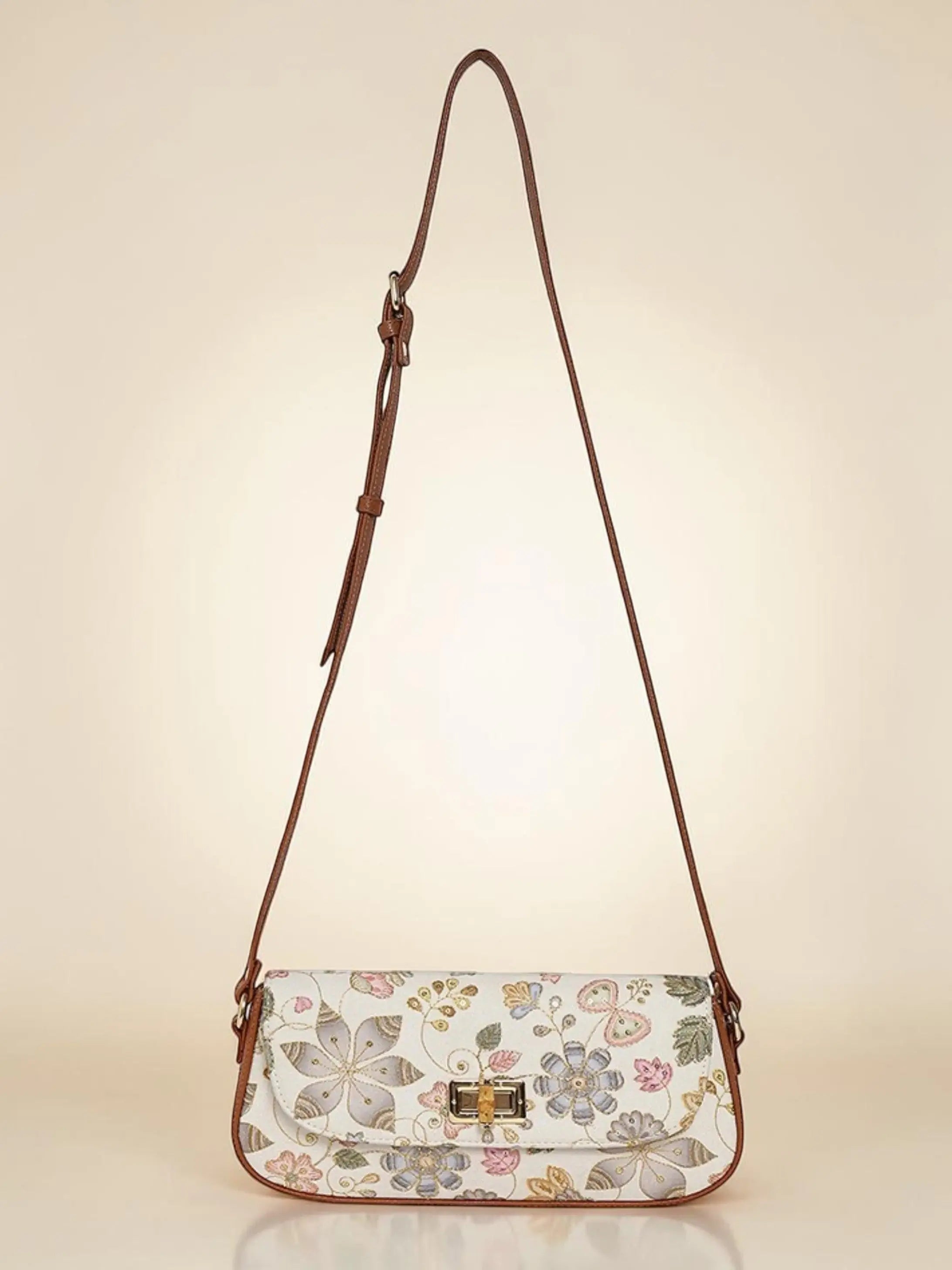 Saira Crossbody Bag - Caramel Ivory YuvaStree