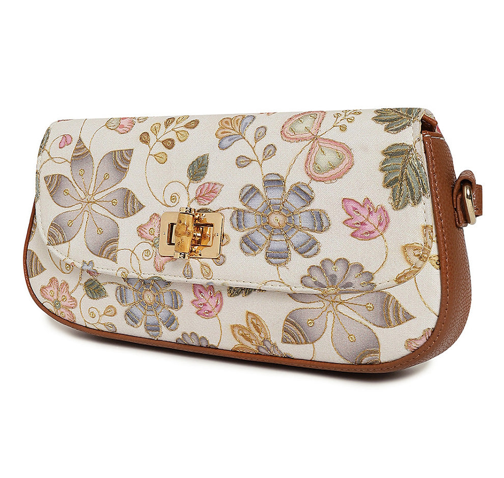 Saira Crossbody Bag - Caramel Ivory