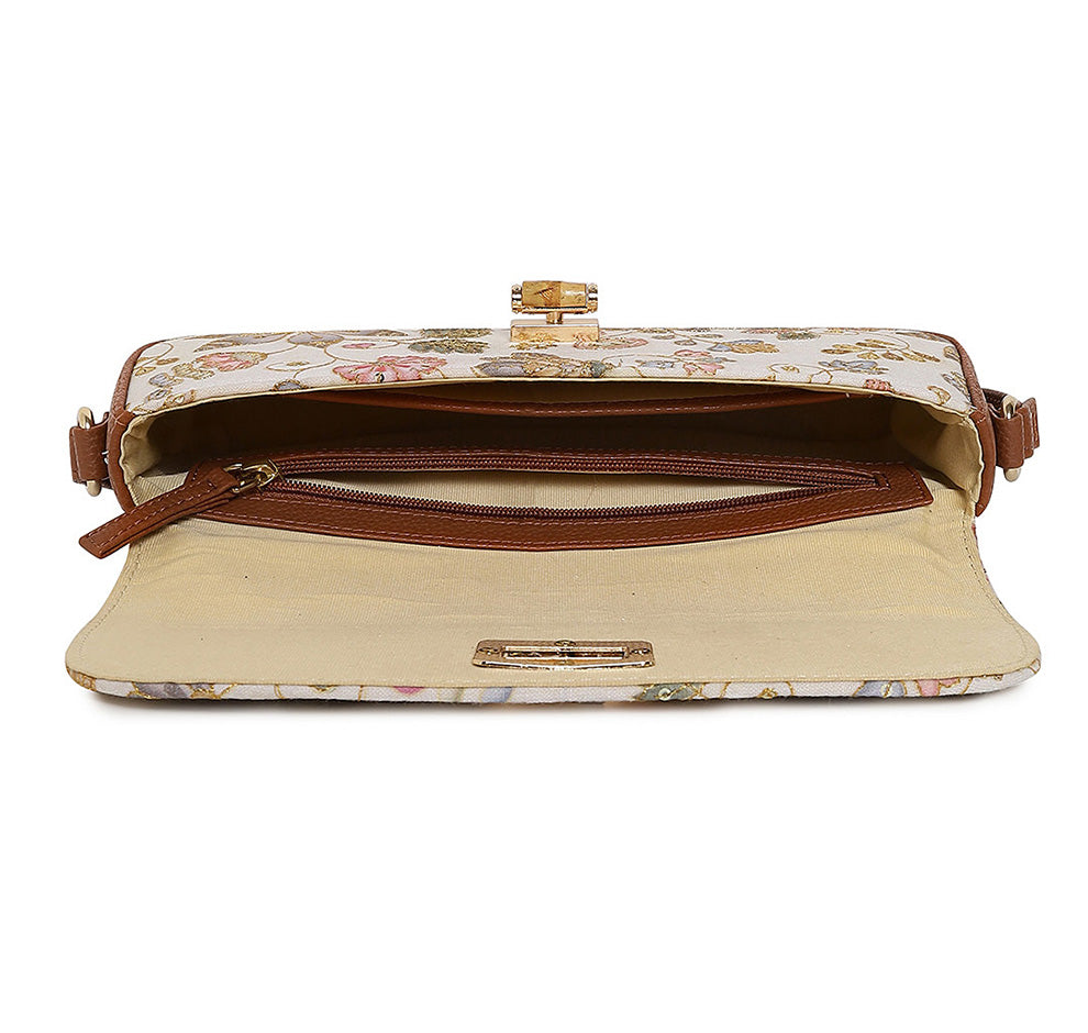Saira Crossbody Bag - Caramel Ivory