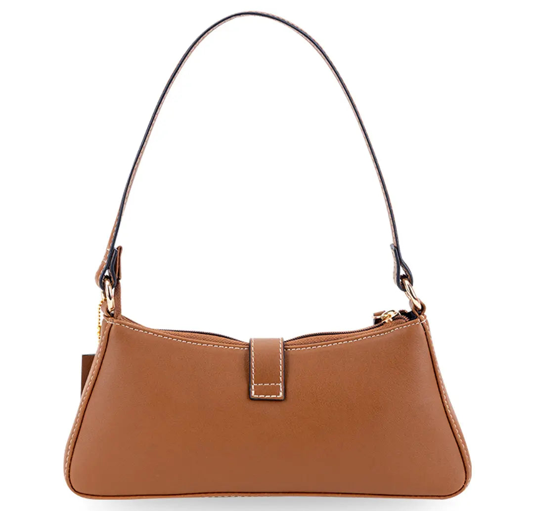 Sleek Baguette Bag - Tan YuvaStree