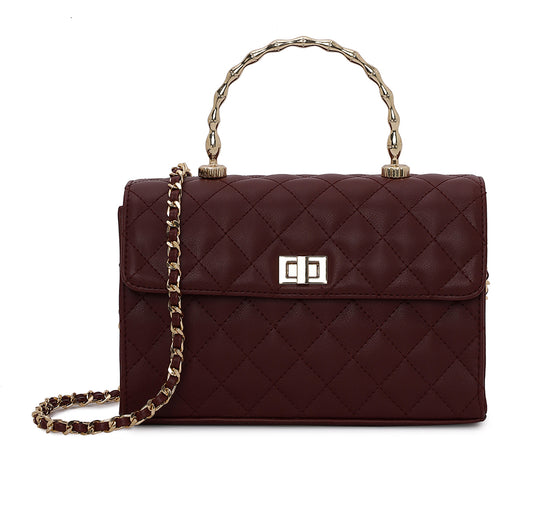 Elara Top handle Bag - Wine