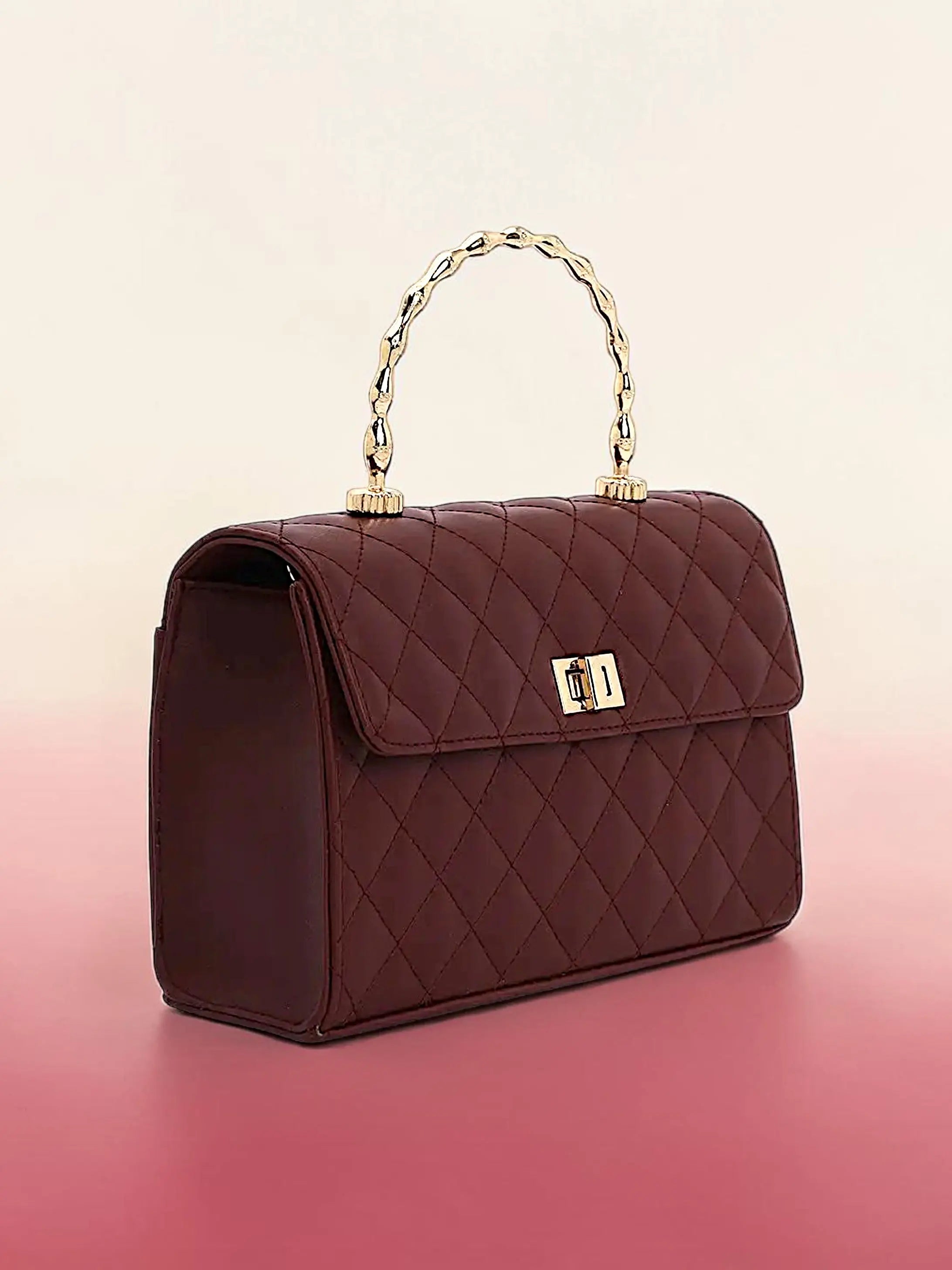 Elara Top Handle Bag - Wine YuvaStree