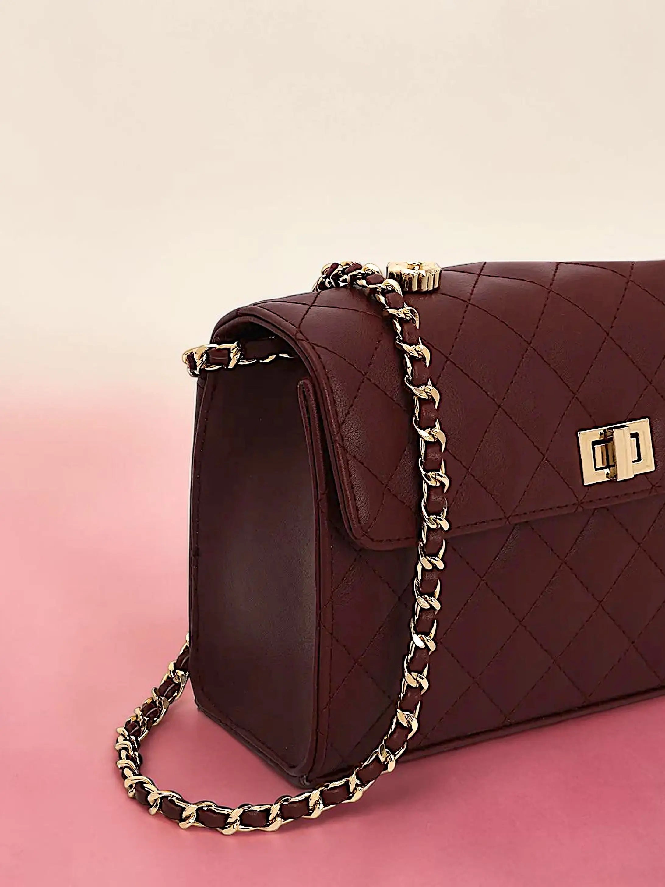 Elara Top Handle Bag - Wine YuvaStree