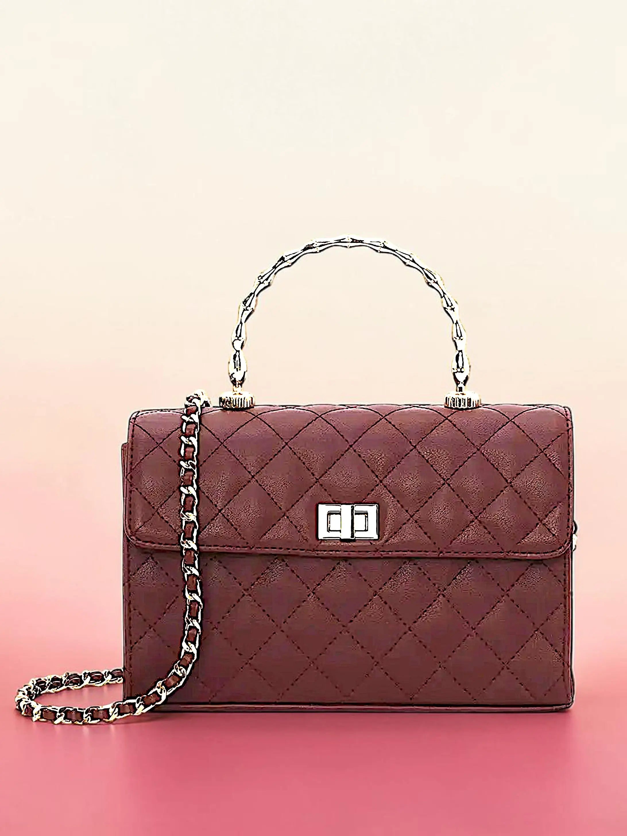 Elara Top Handle Bag - Wine YuvaStree