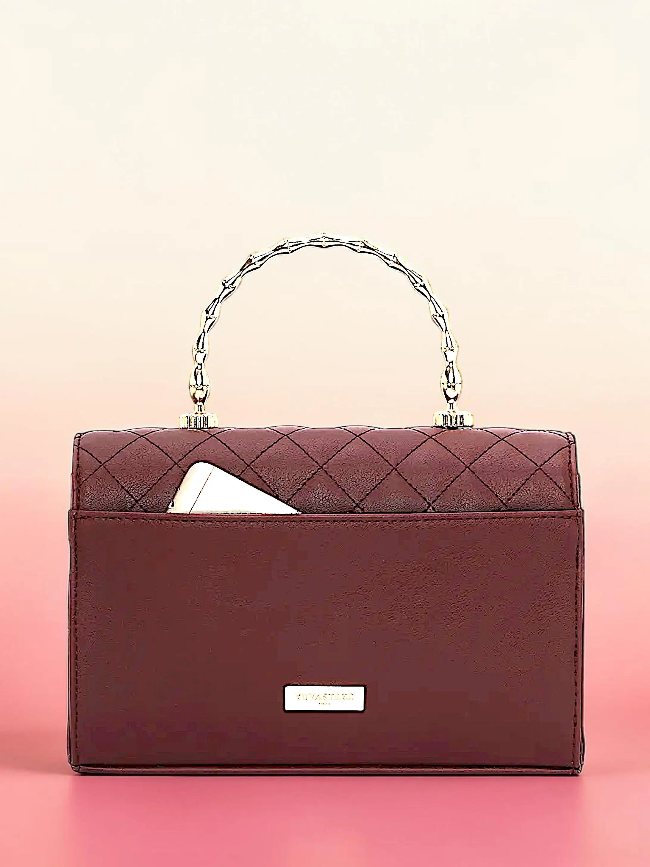 Elara Top Handle Bag - Wine YuvaStree