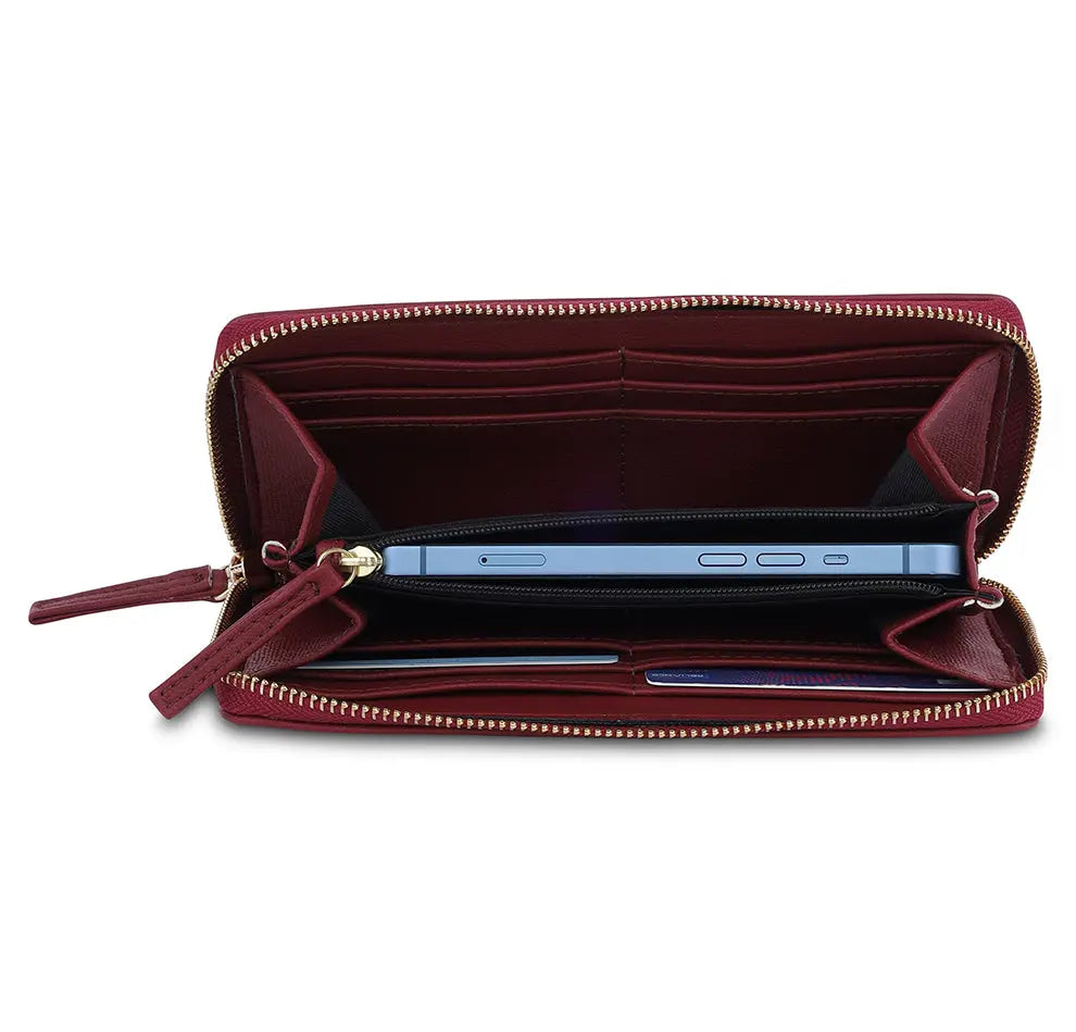Vault Zip Wallet - Cherry YuvaStree