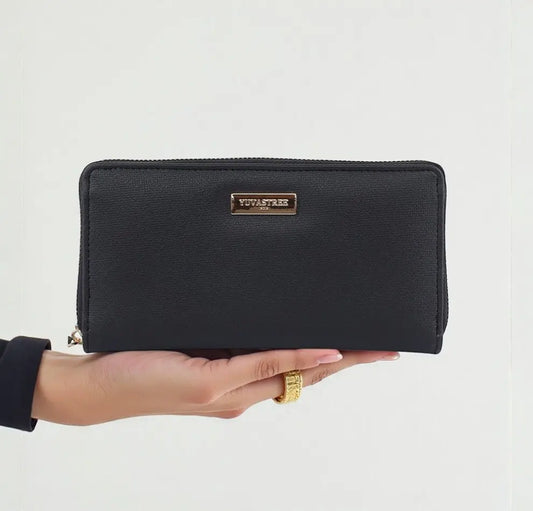 Vault Zip Wallet - Black YuvaStree