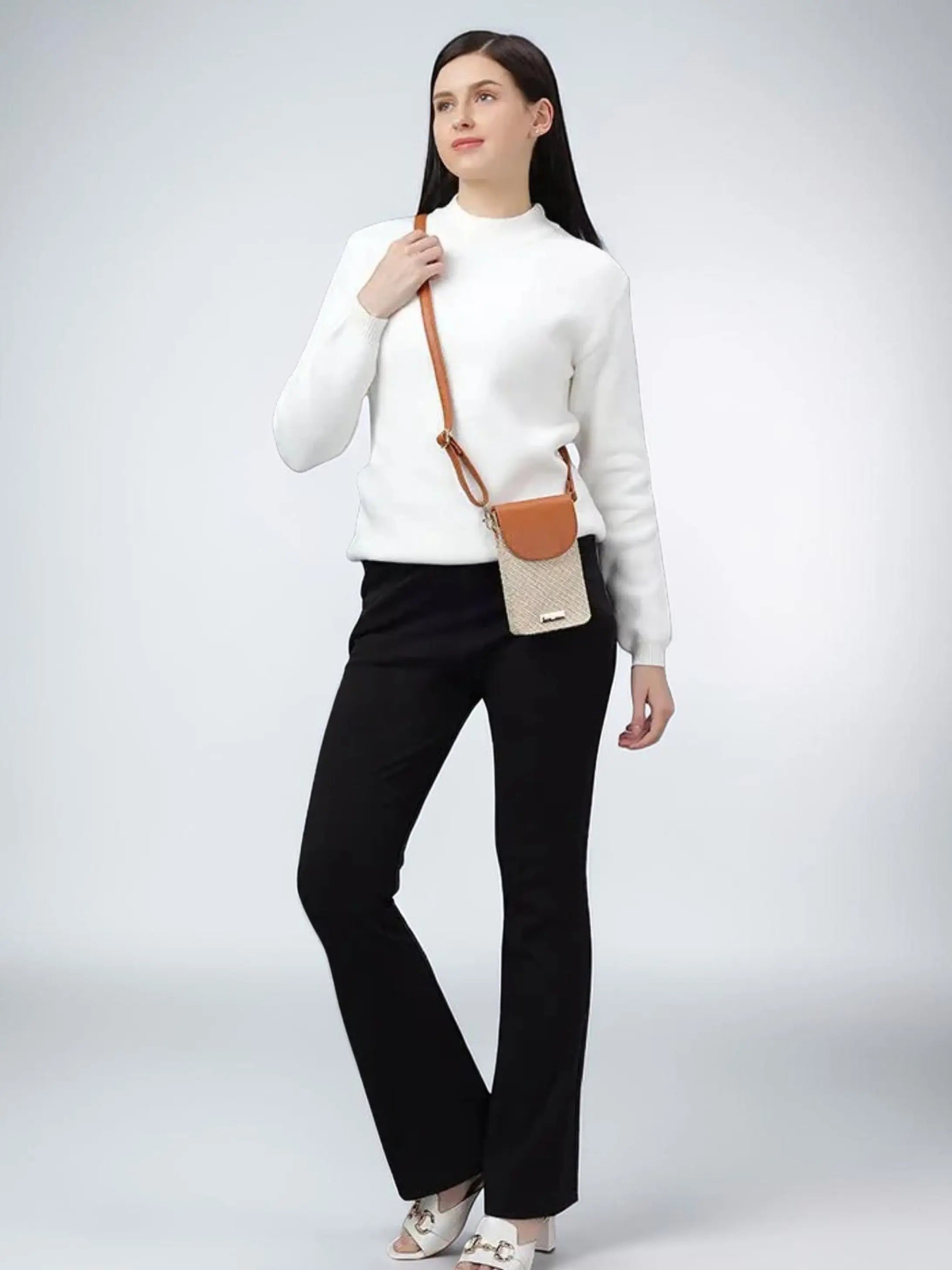 Pixel Jute Mobile Sling - Tan YuvaStree