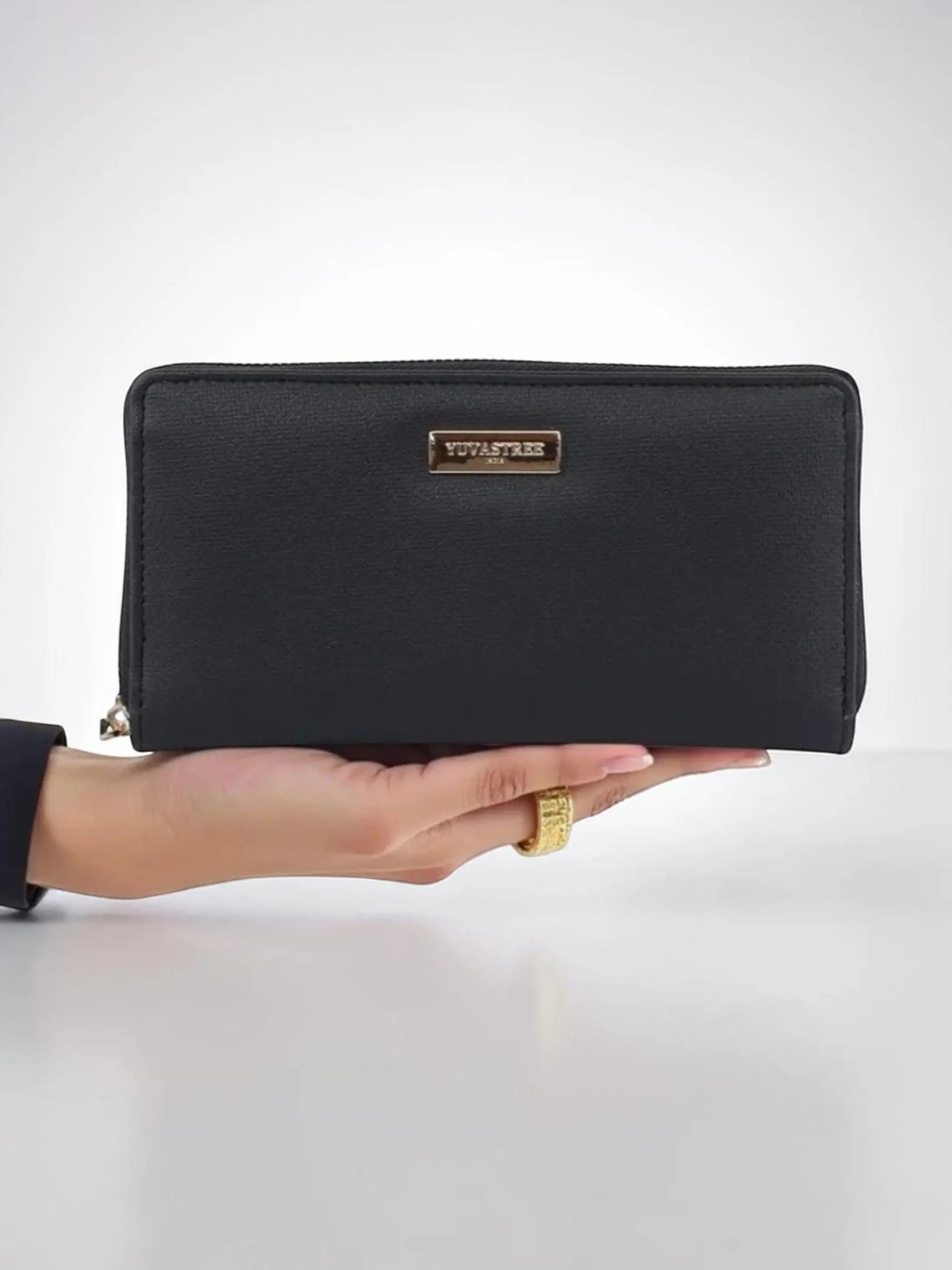 Vault Zip Wallet - Black YuvaStree